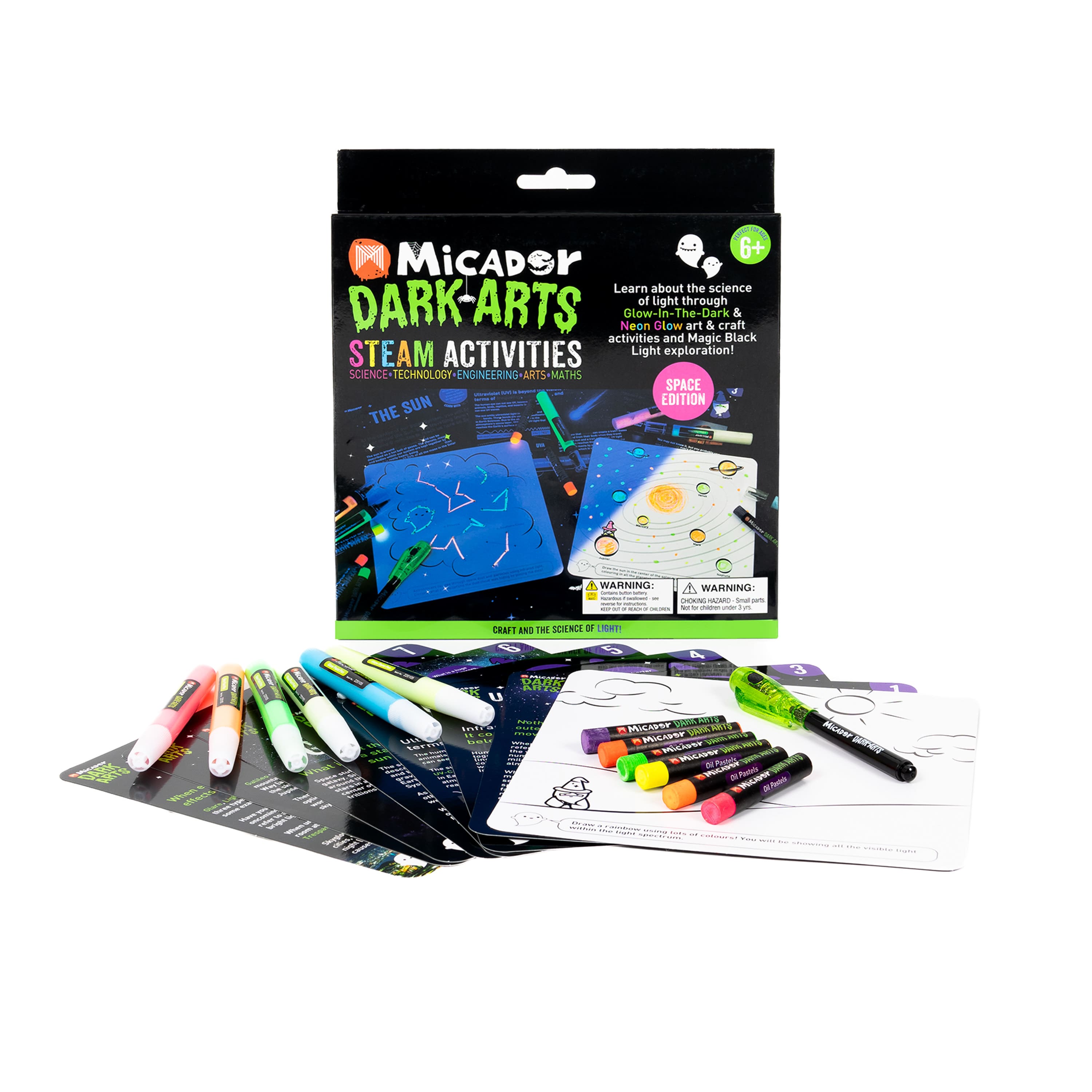 Micador&#xAE; Dark Arts Glow S.T.E.A.M. Space Activity Set