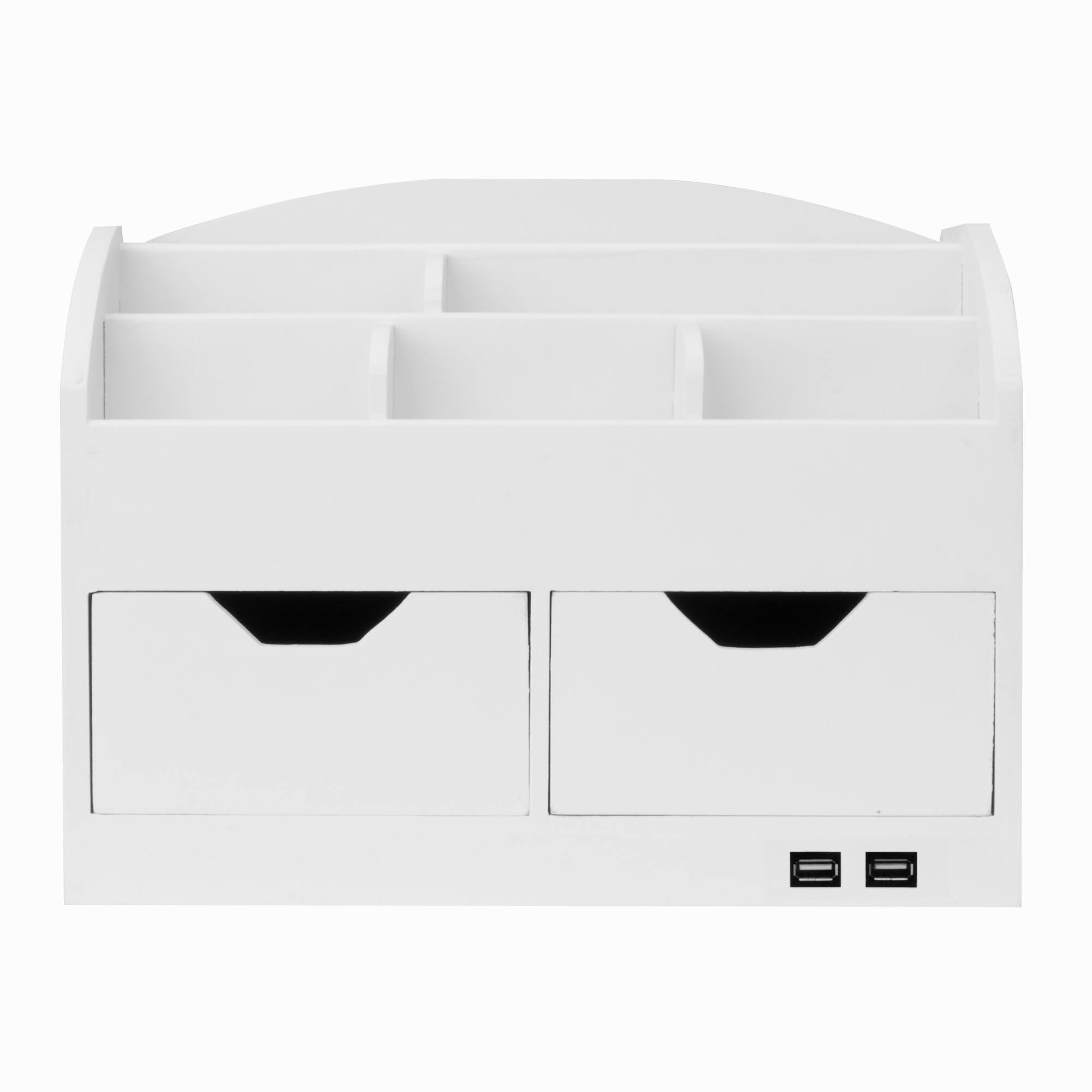 American Art D&#xE9;cor&#x2122; White Space Saving Desk Organizer with USB Port