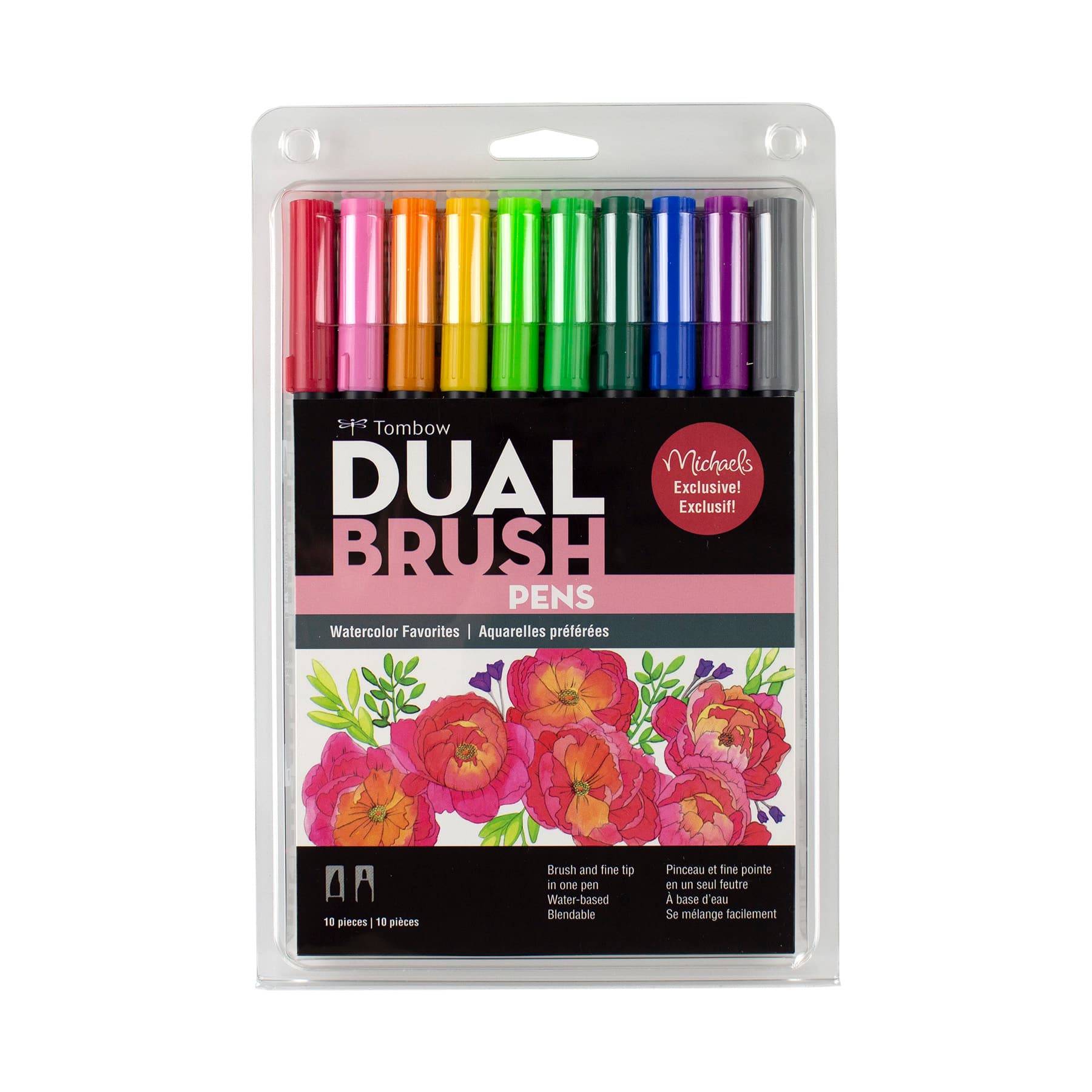 Tombow Dual Brush Pen Set of 10 - Pastel