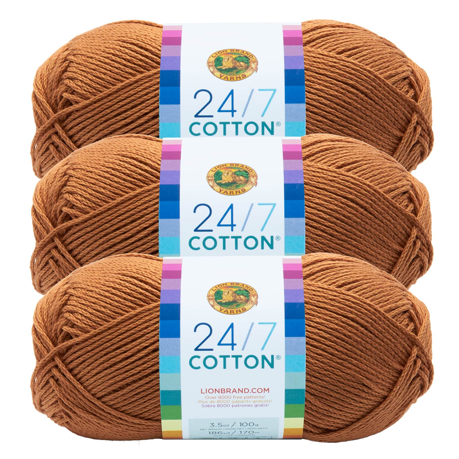 3 Pack Lion Brand® 24/7 Cotton® Yarn Michaels