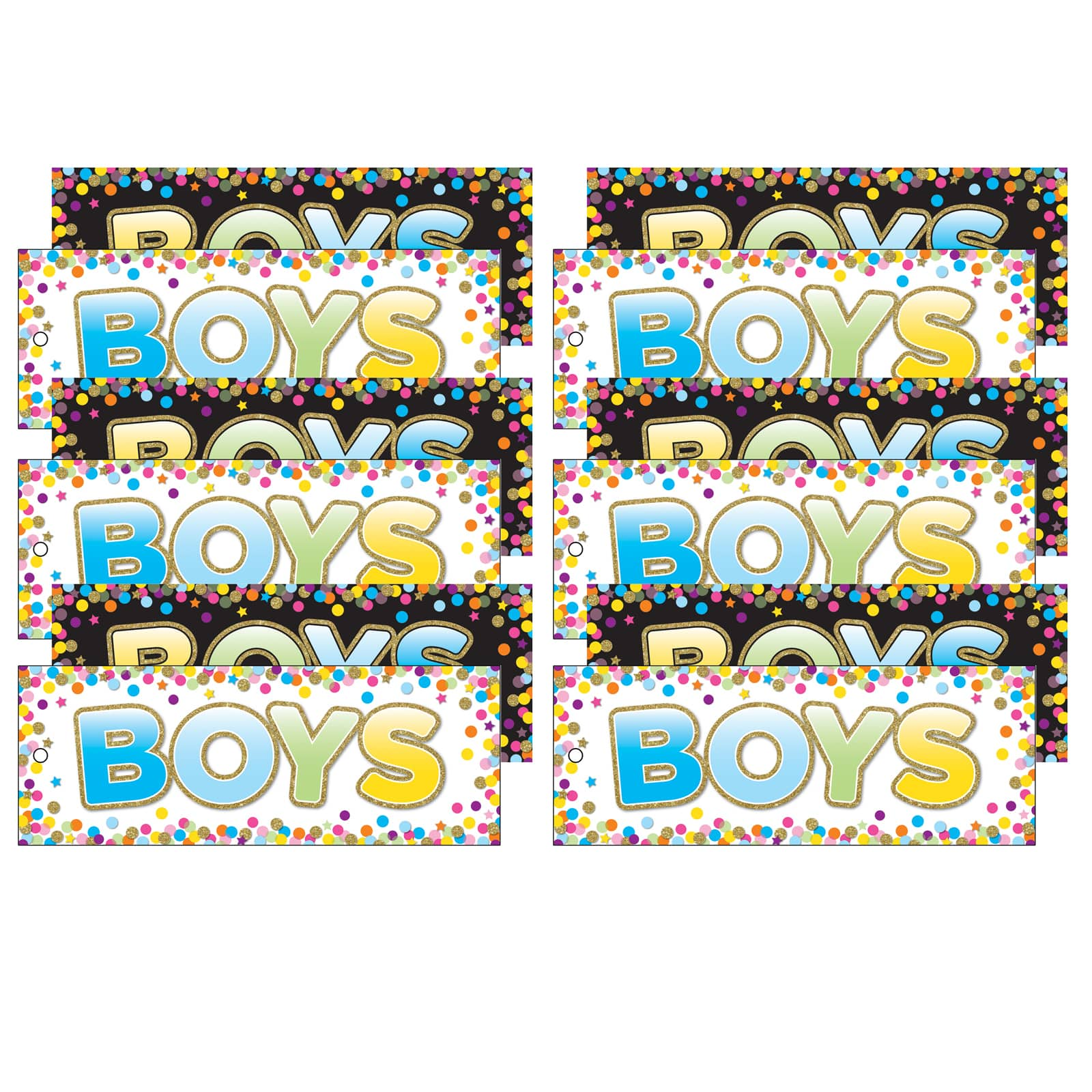 Confetti Boys Hall Passes, 6ct. By Ashley Productions | Michaels®