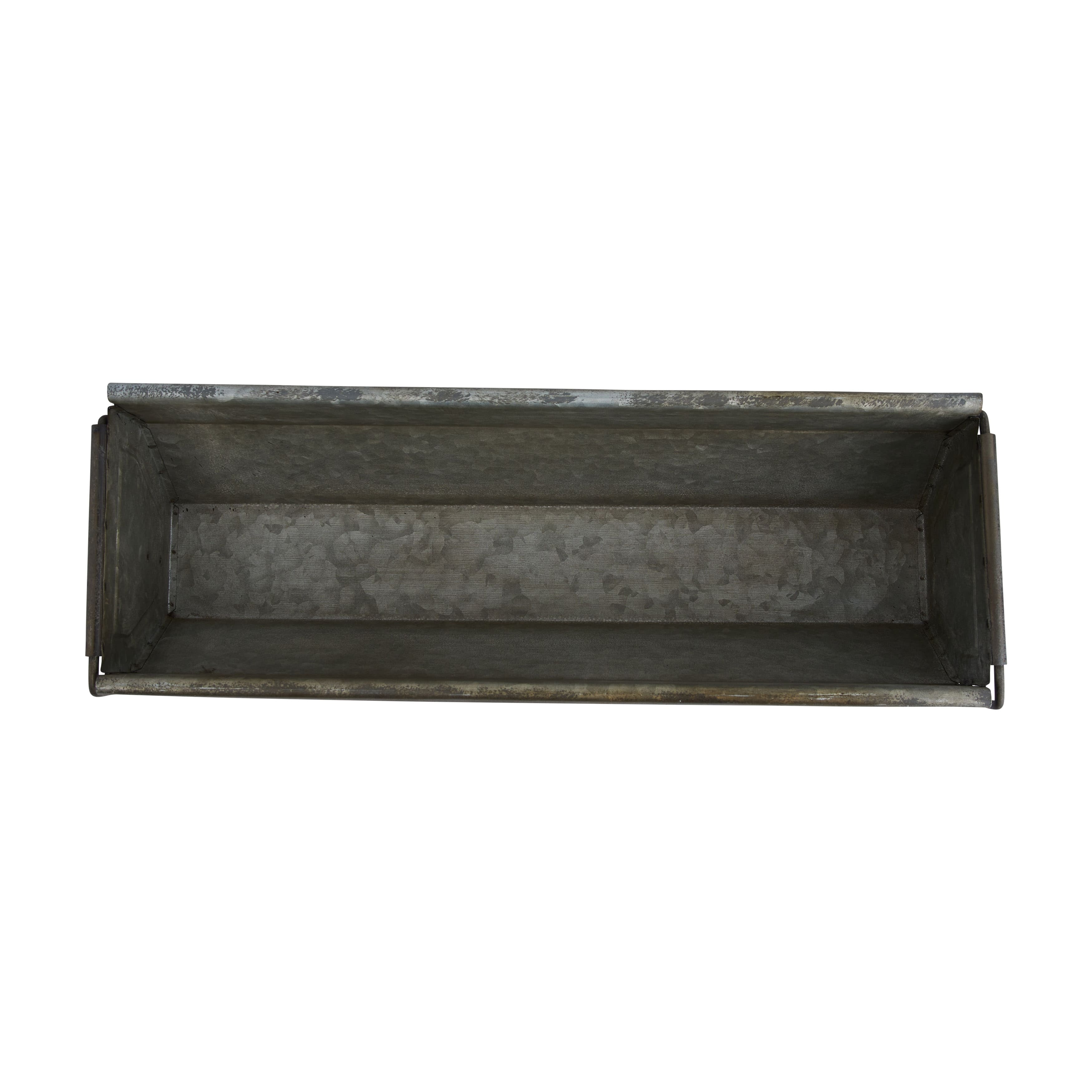 Hello Honey® Distressed Metal Trough Container