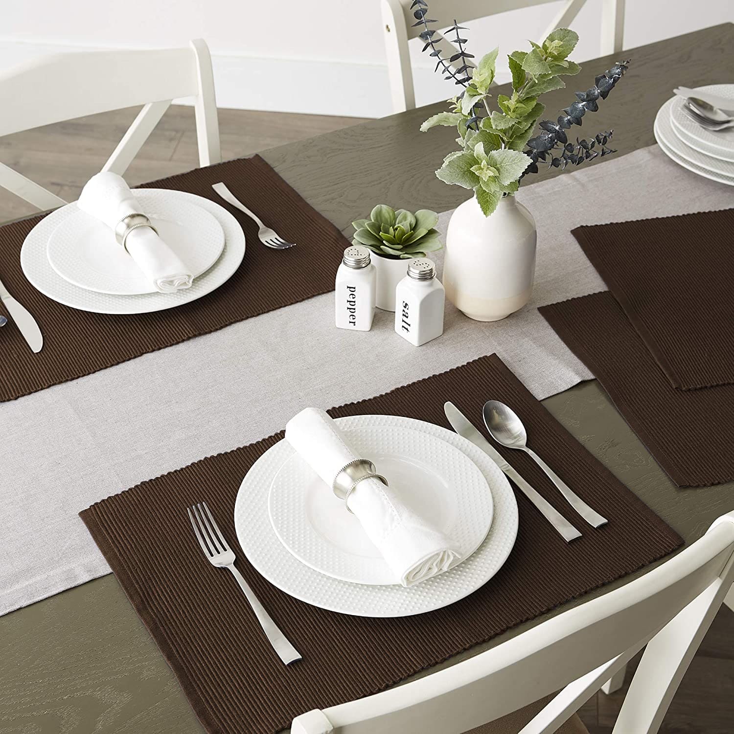 DII&#xAE; Ribbed Cotton Placemats, 6ct.