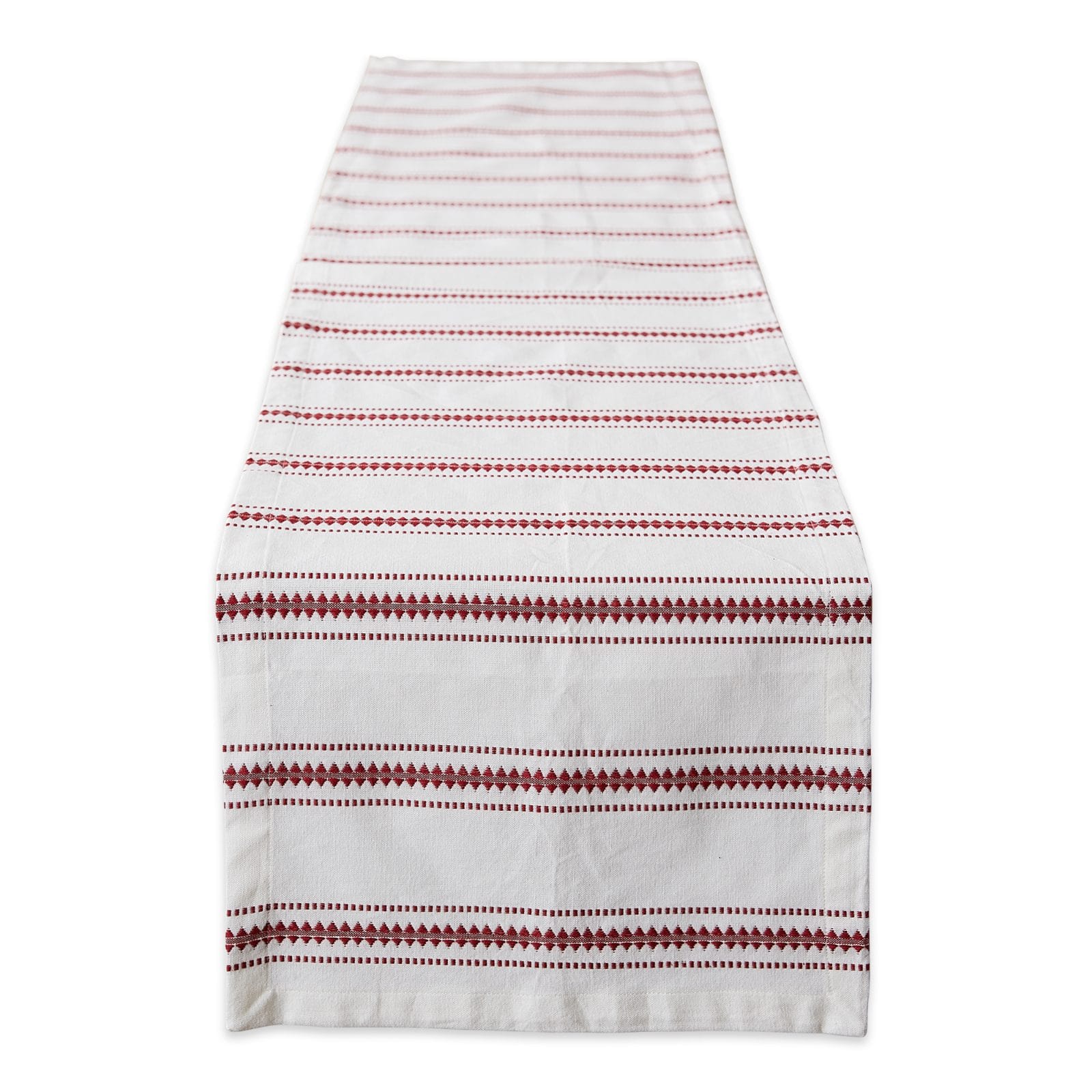 DII&#xAE; 72&#x22; Barn Red Zig Dobby Stripe Table Runner