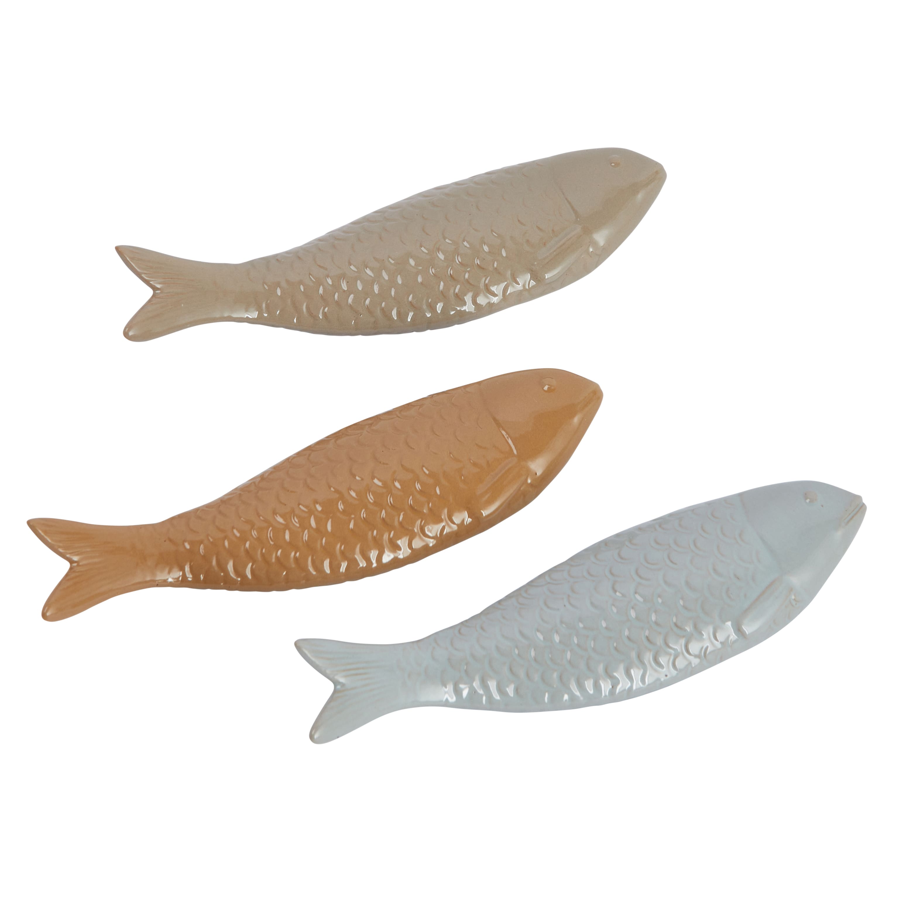 Hello Honey&#xAE; 7.5&#x22; Embossed Ceramic Fish Decoration Set