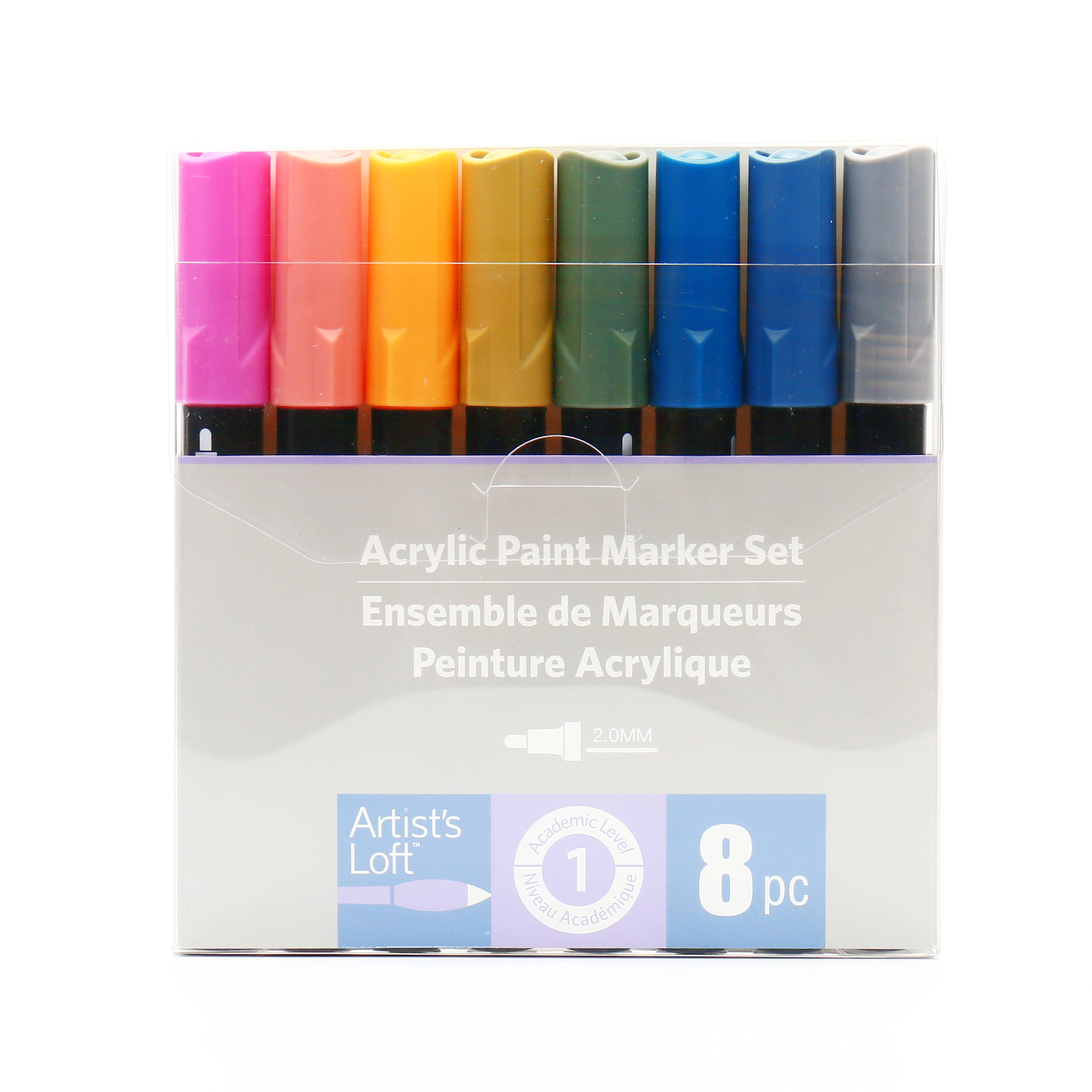 6 Packs: 8 ct. (48 total) Fashion Colors Acrylic Paint Marker Set by Artist's Loft™