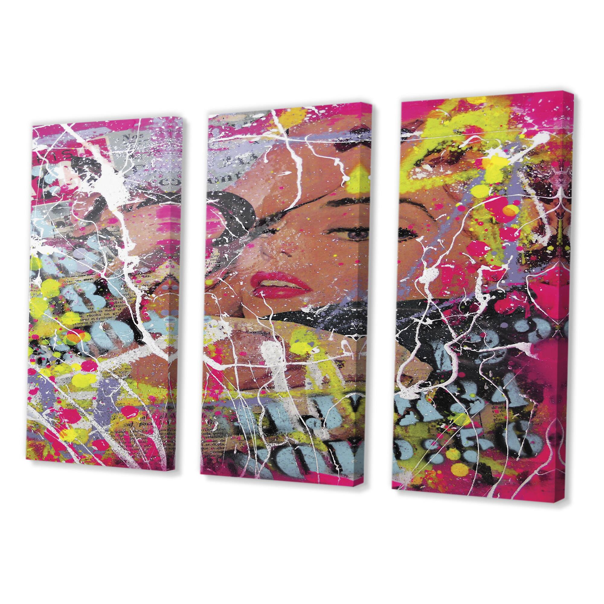 Designart - Old Style Newspaper Street Art Collage VI