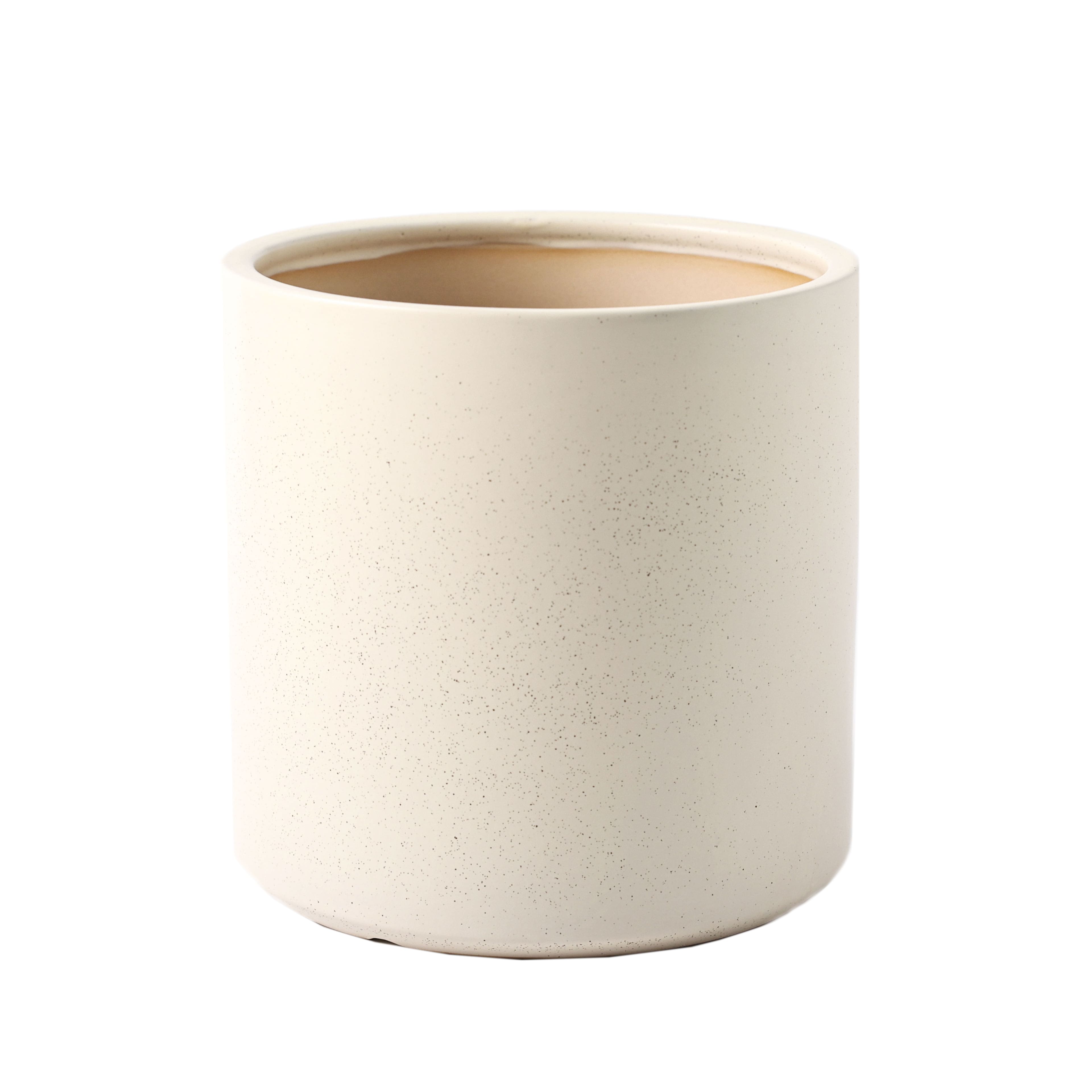 8" Cream Speckled Ceramic Pot by Ashland®