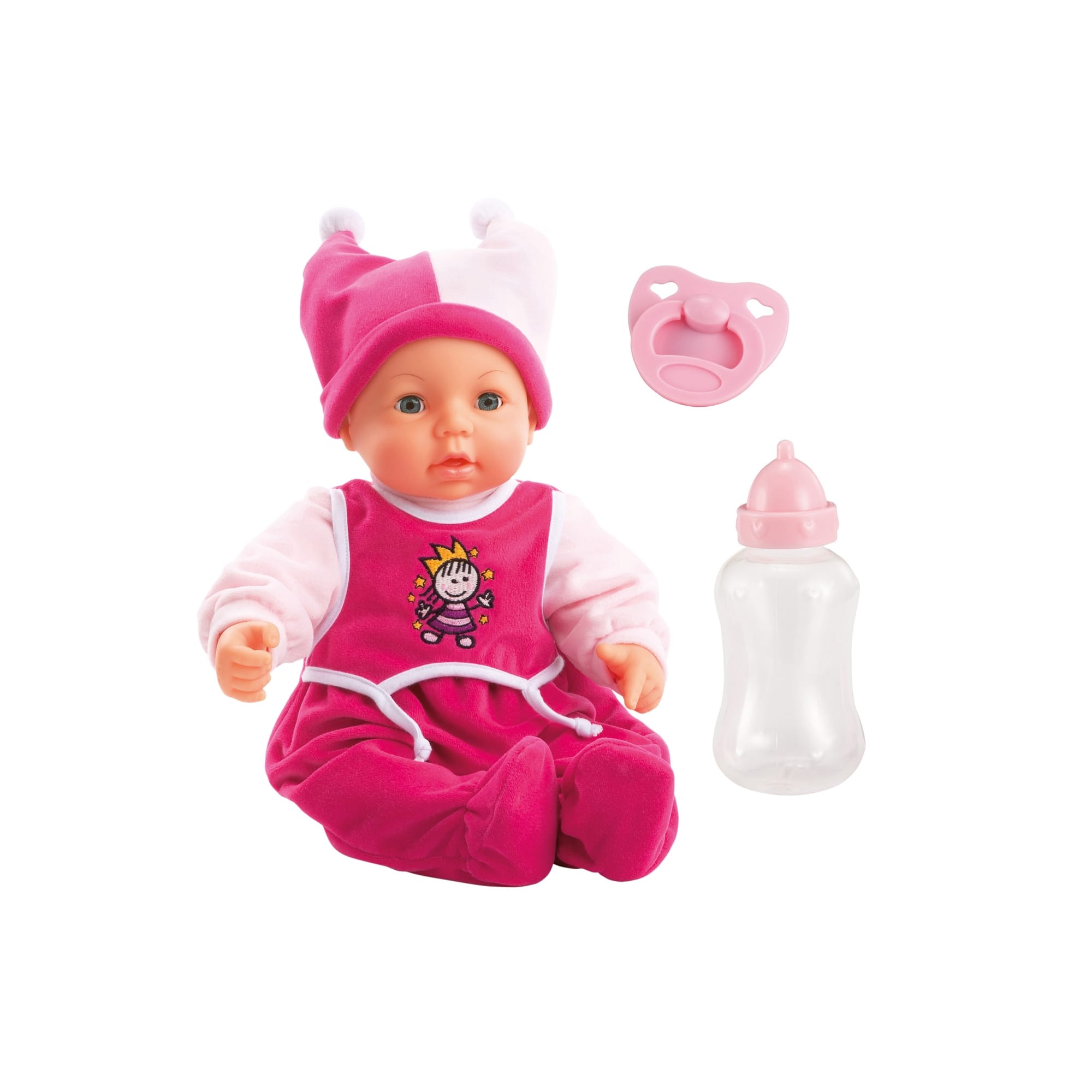 Bayer Design 18&#x22; Princess Pink Hello Baby Multi Function Doll