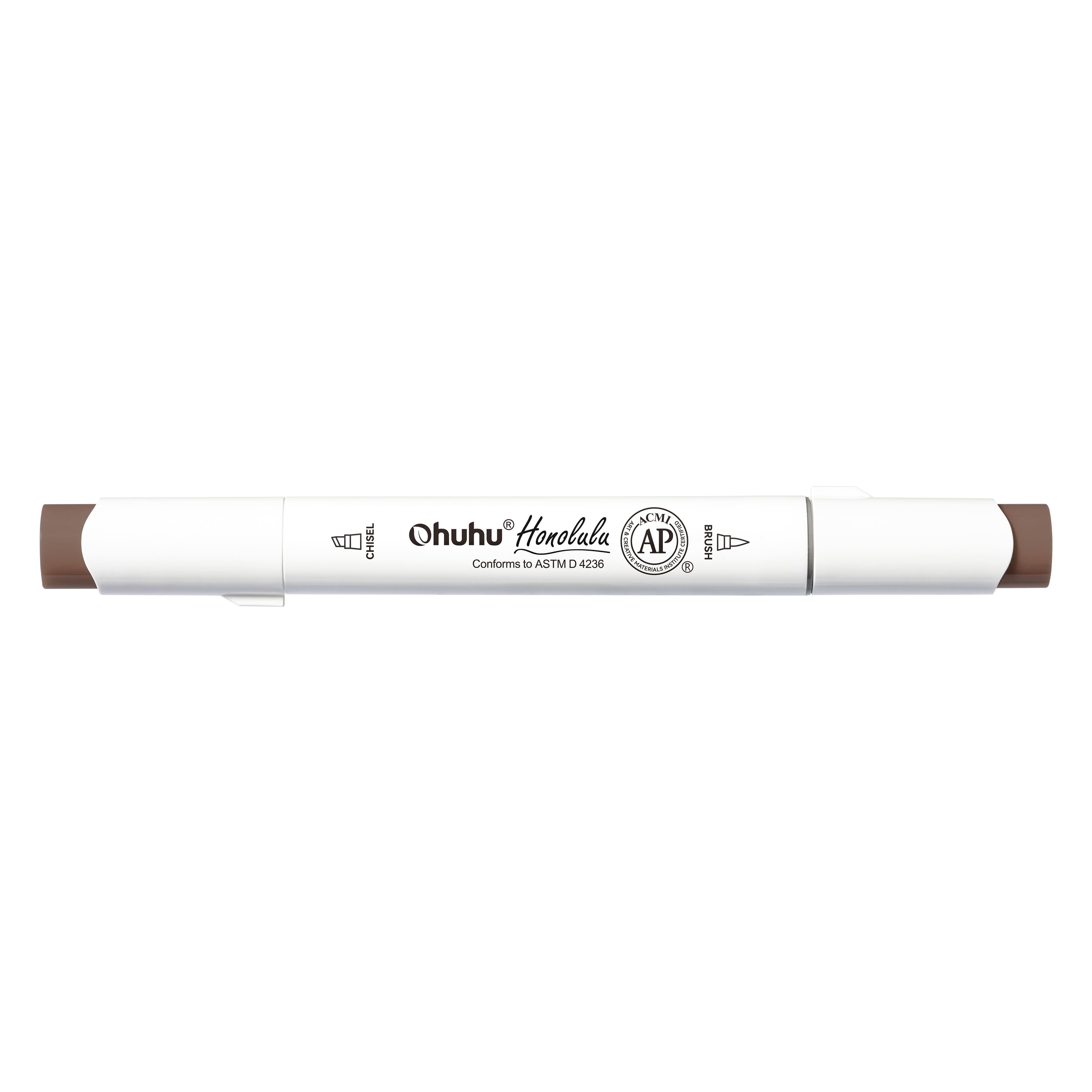 Ohuhu&#xAE; Honolulu Brush &#x26; Chisel Dual Tip Marker