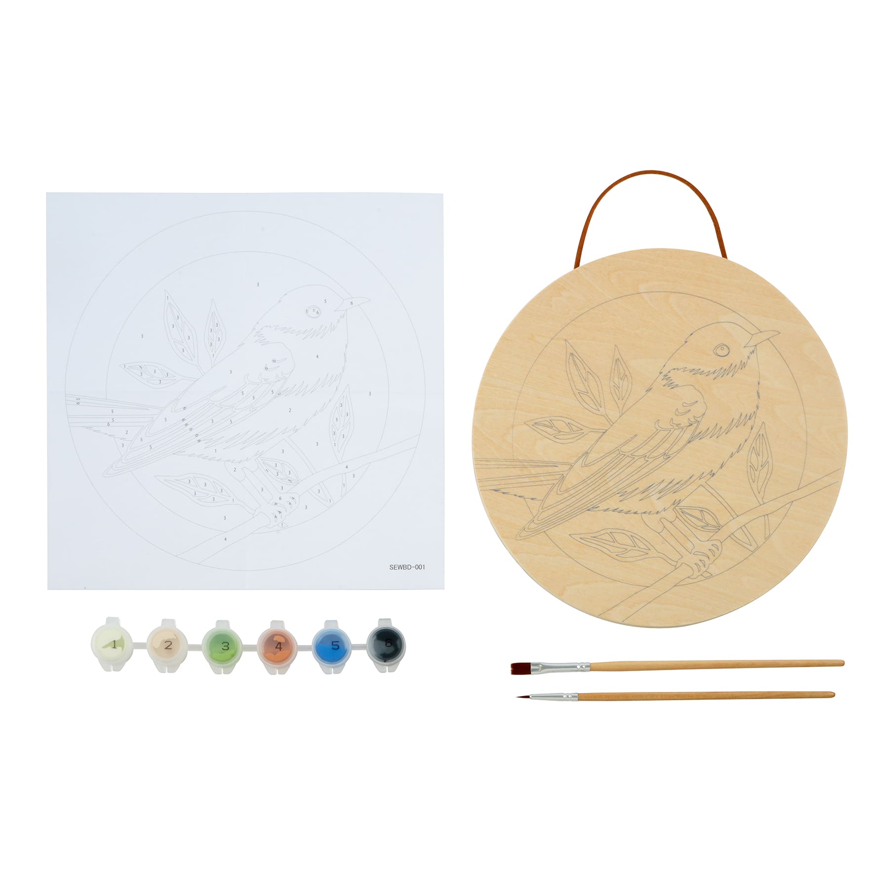 Robin Plywood Surface Paint-by-Number Kit by Artist&#x27;s Loft&#x2122;