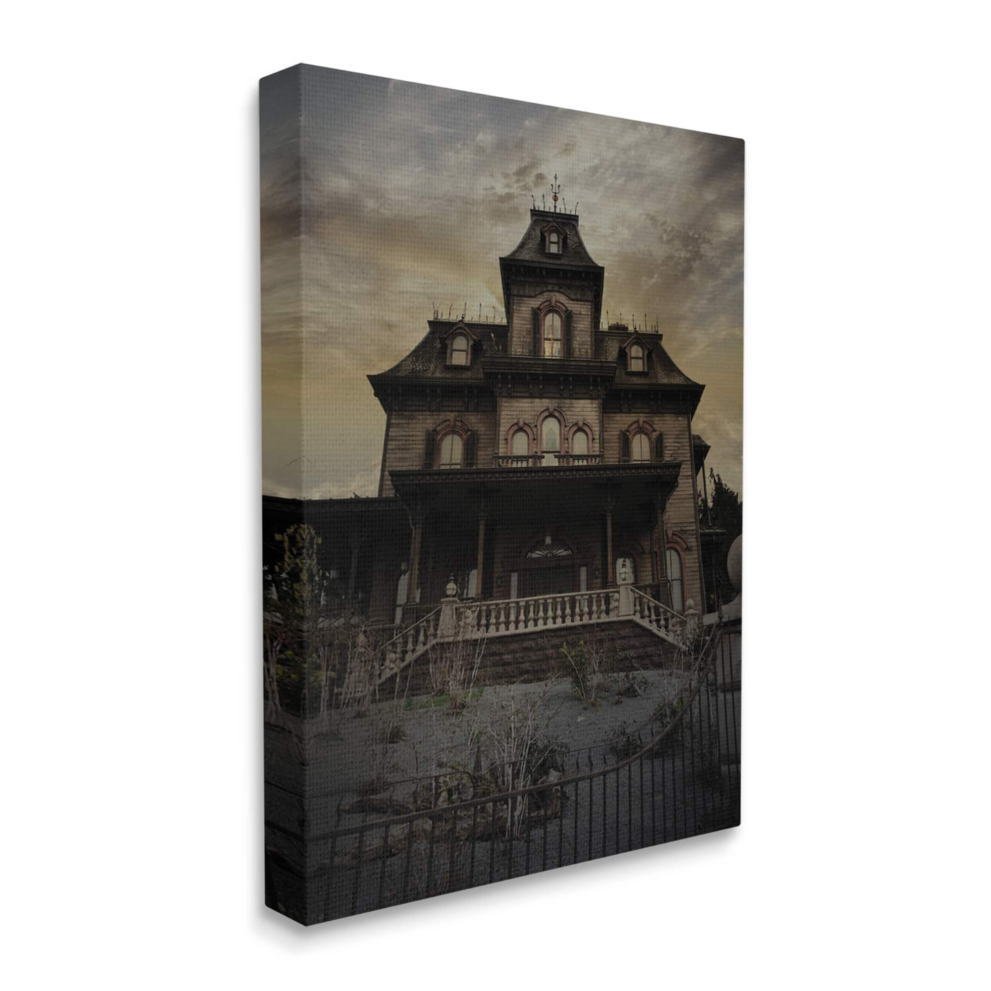 Stupell Industries Haunted House Landscape Canvas Wall Art