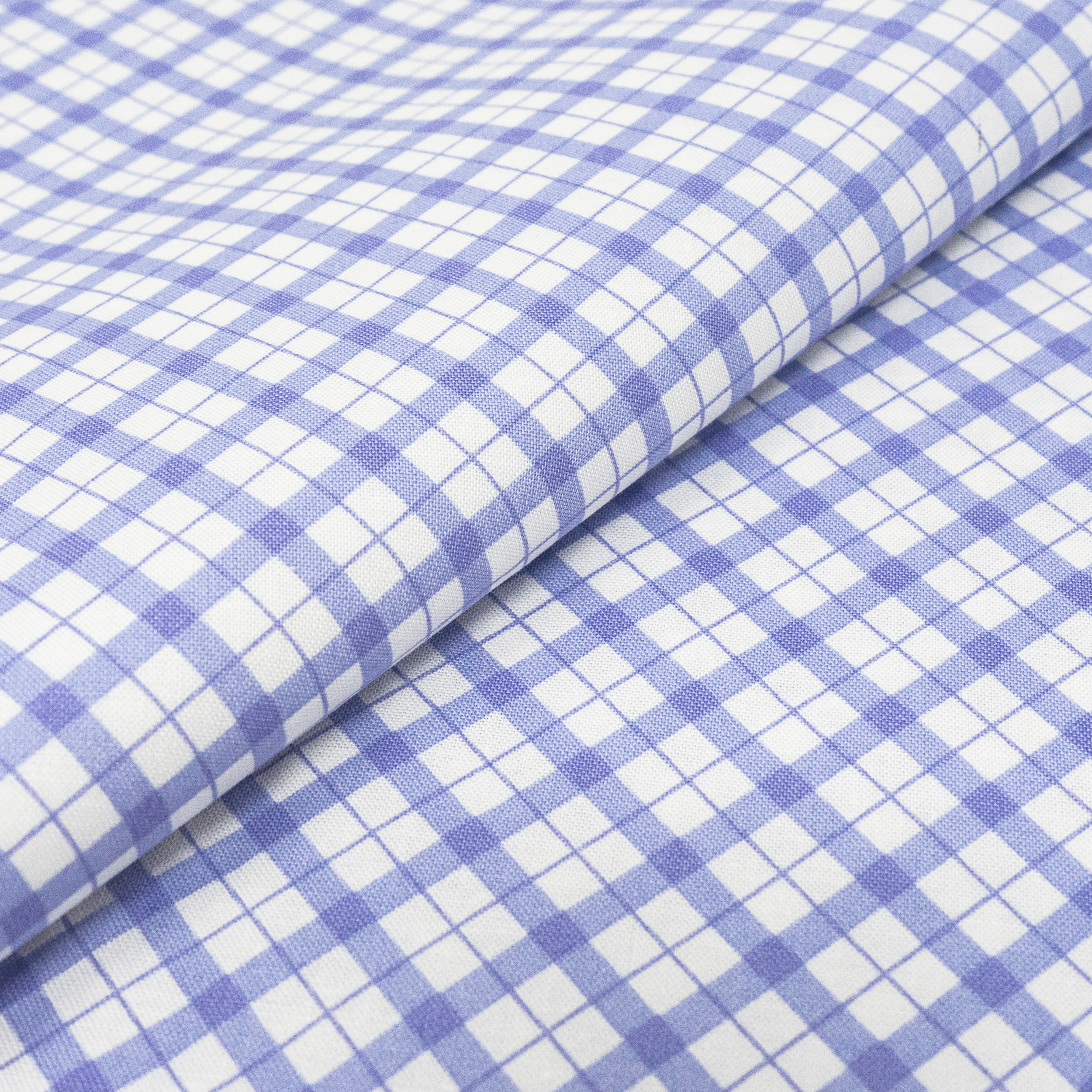 SINGER Purple Check Cotton Fabric