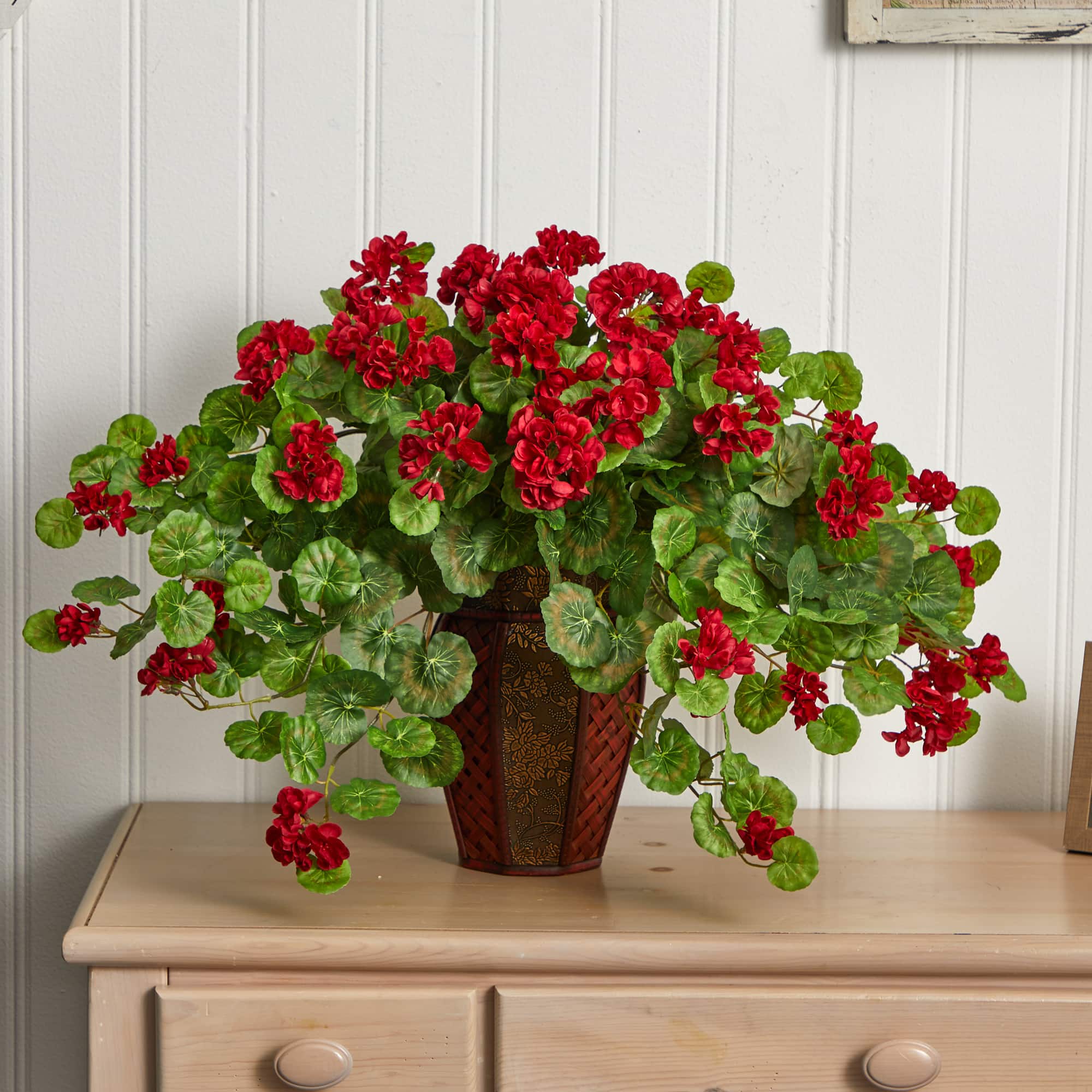 22'' Geranium with Decorative Planter Michaels