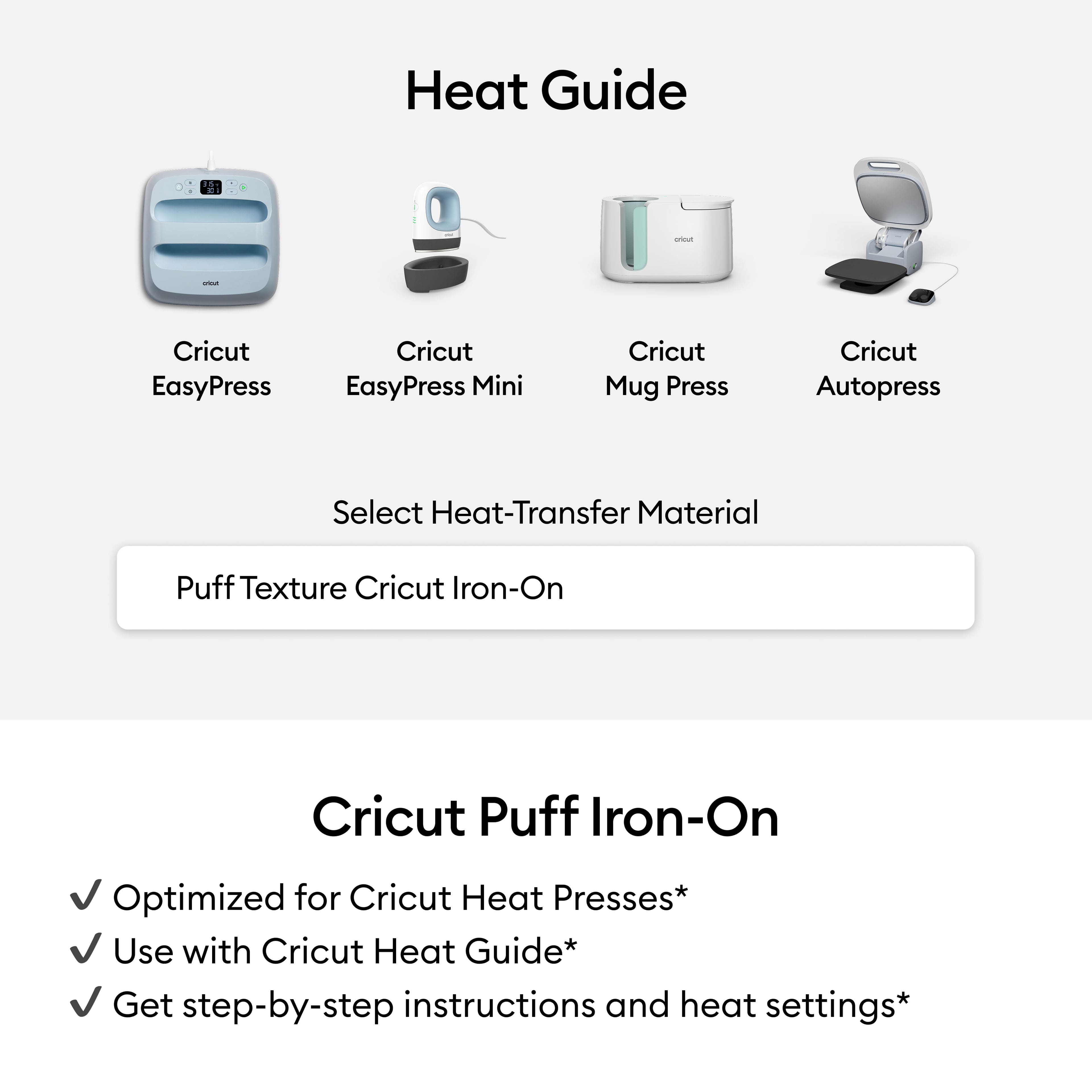 Cricut&#xAE; Puff Iron-On Heat Transfer Vinyl