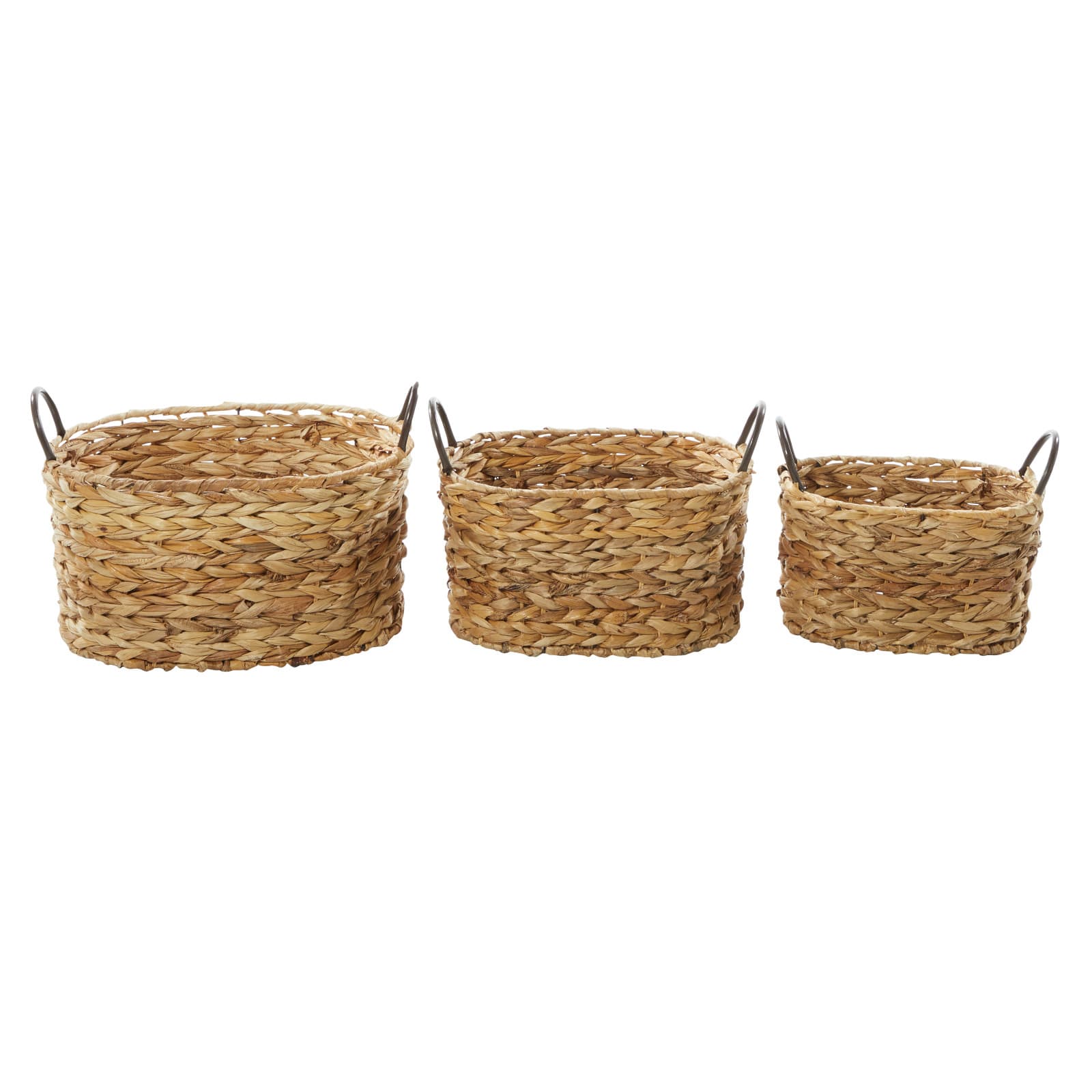 Brown Metal Natural Storage Basket Set | Baskets | Michaels