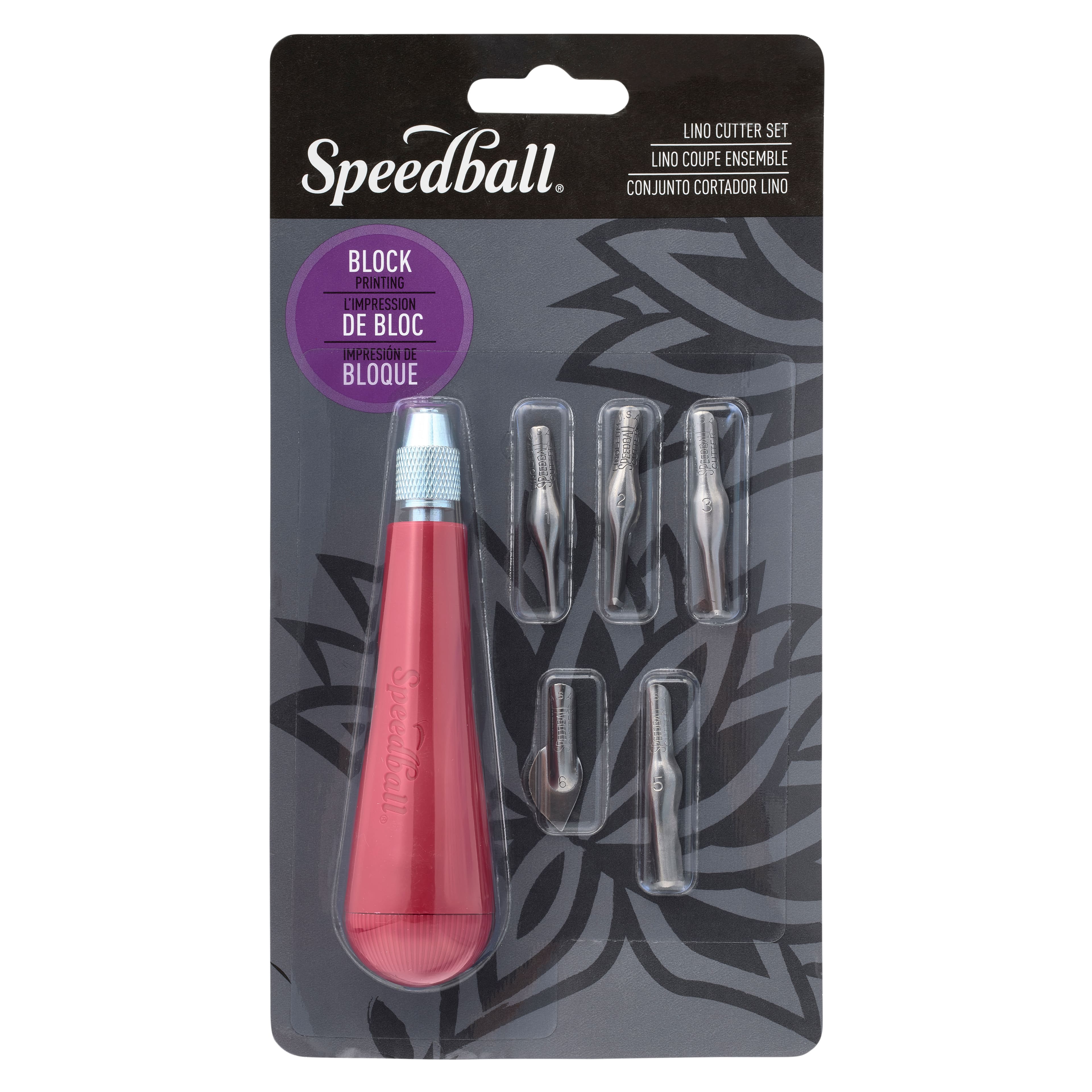 Speedball Linoleum Cutter Kit Assortment #1 - Linocut Carving Tools for  Block Pr