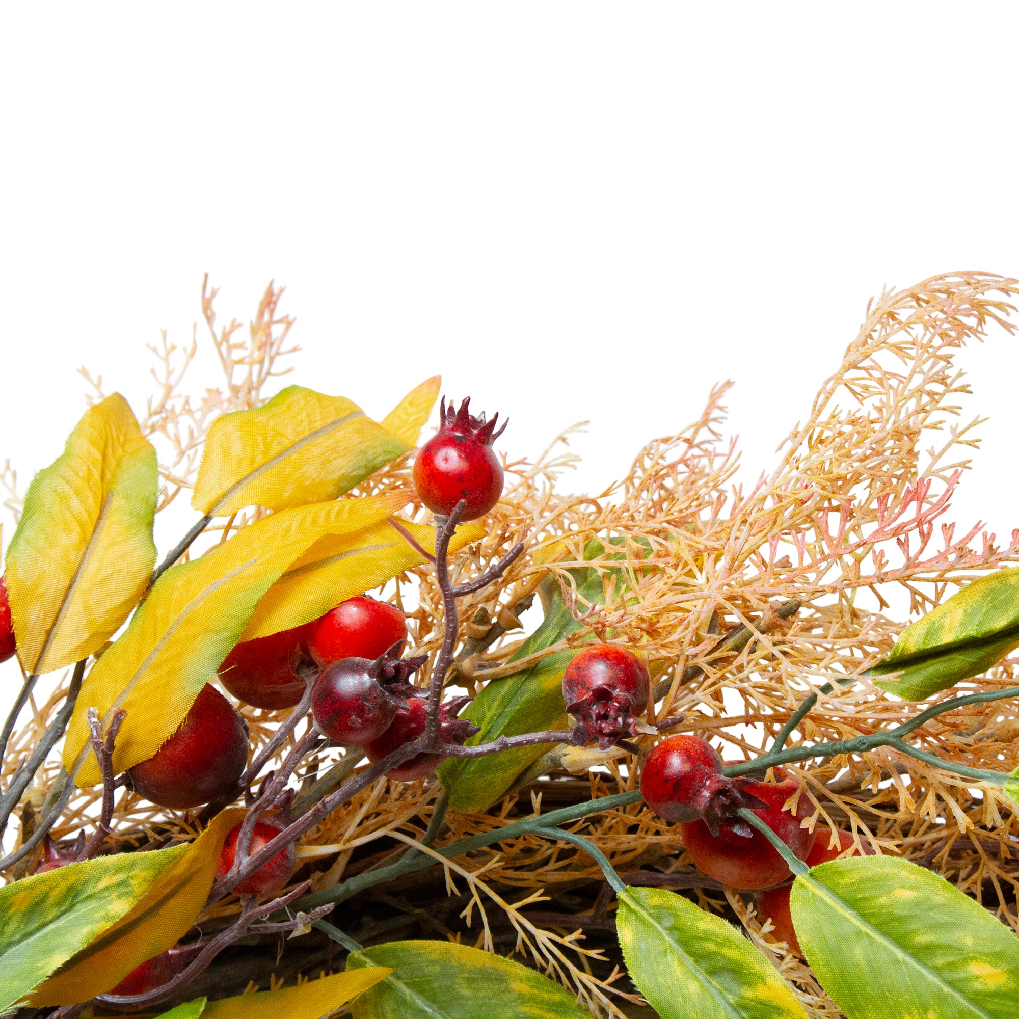 24" Berry & Leaves Fall Harvest Wreath