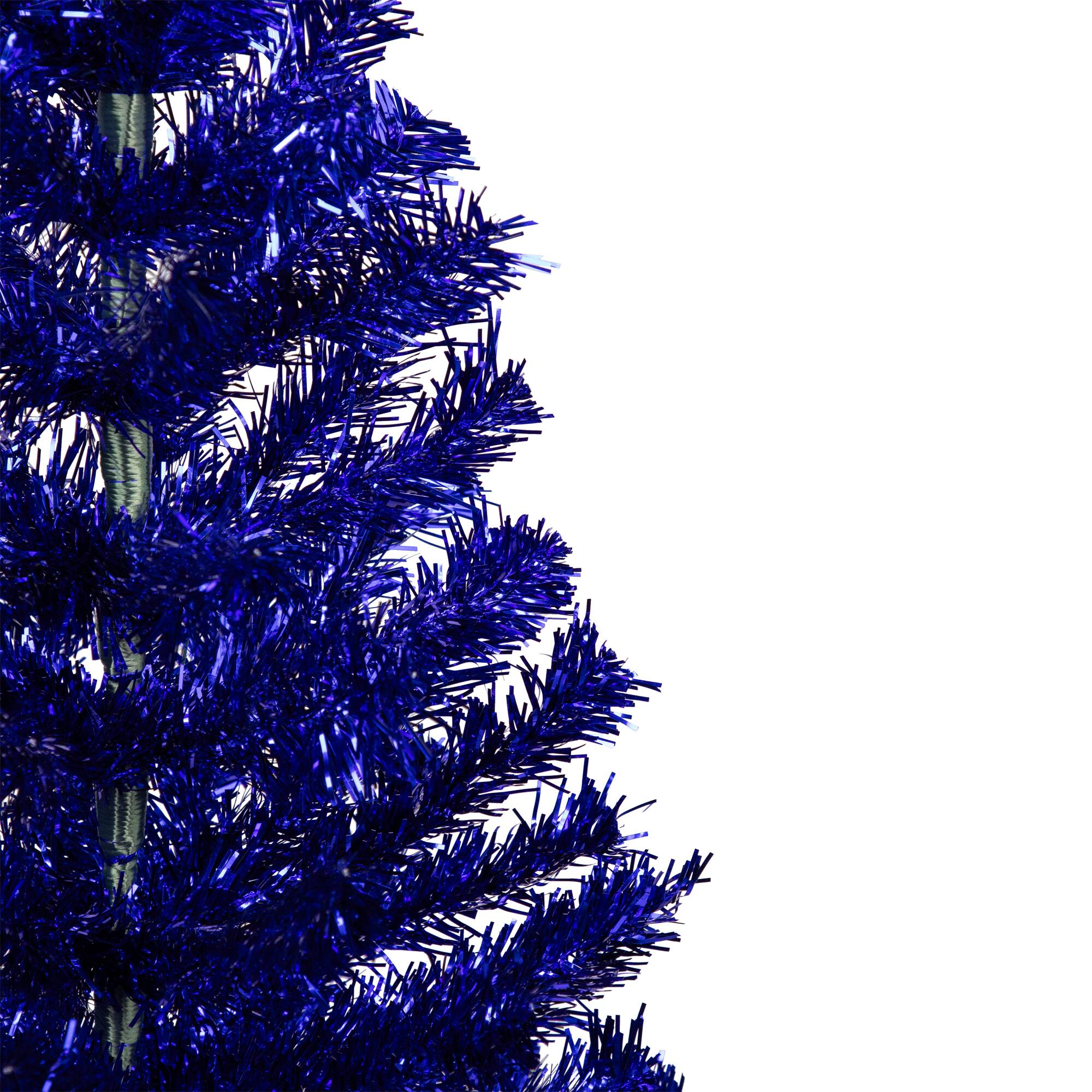 3ft. Unlit Blue Tinsel Artificial Christmas Tree