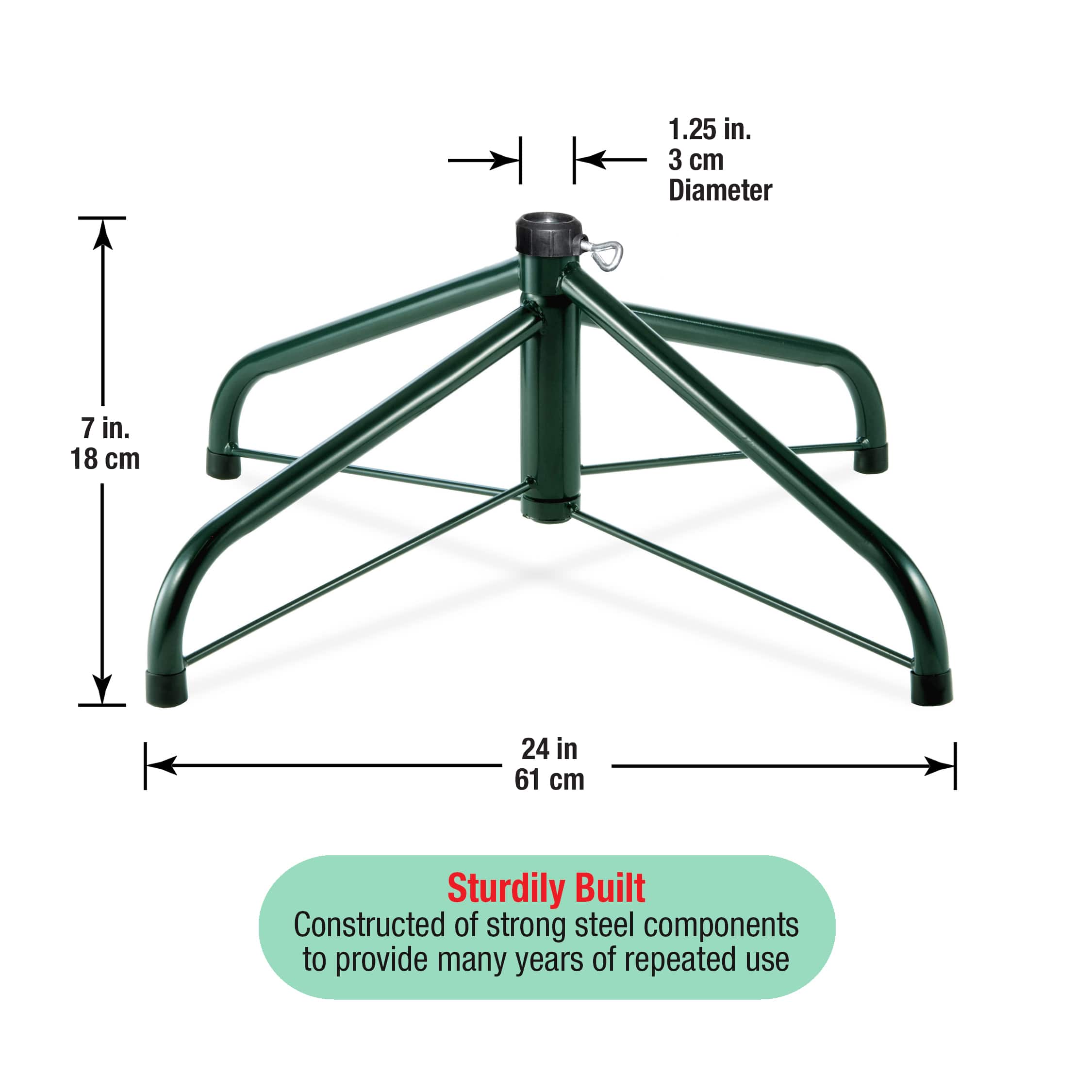 National Tree Company&#xAE; 24&#x22; Folding Tree Stand, 1.25&#x22; Pole