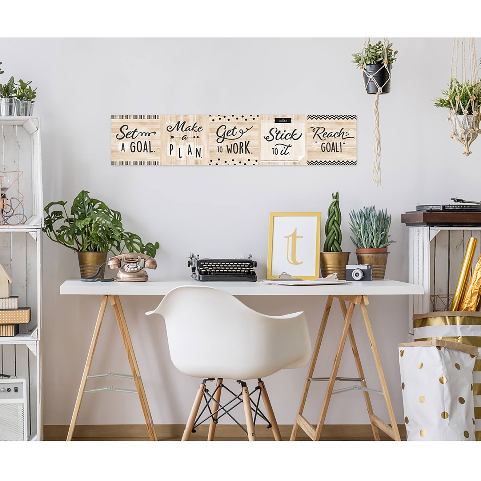 Creative Teaching Press® Core Décor 2 Sided Welcome & Goal Banner, 8" x 39", 3 Packs