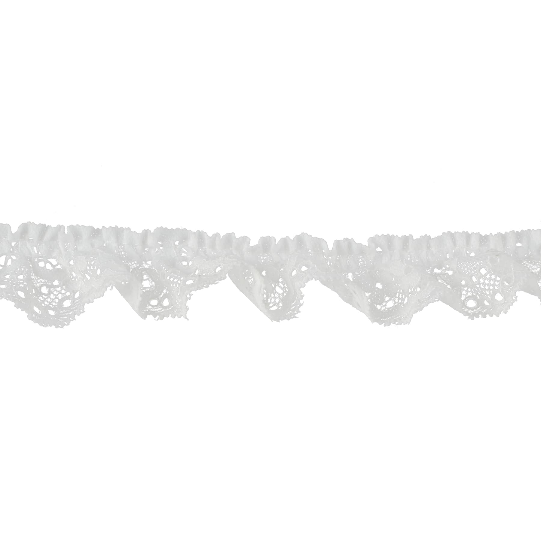 1.1&#x22; White Pleated Lace Trim by Celebrate It&#xAE;