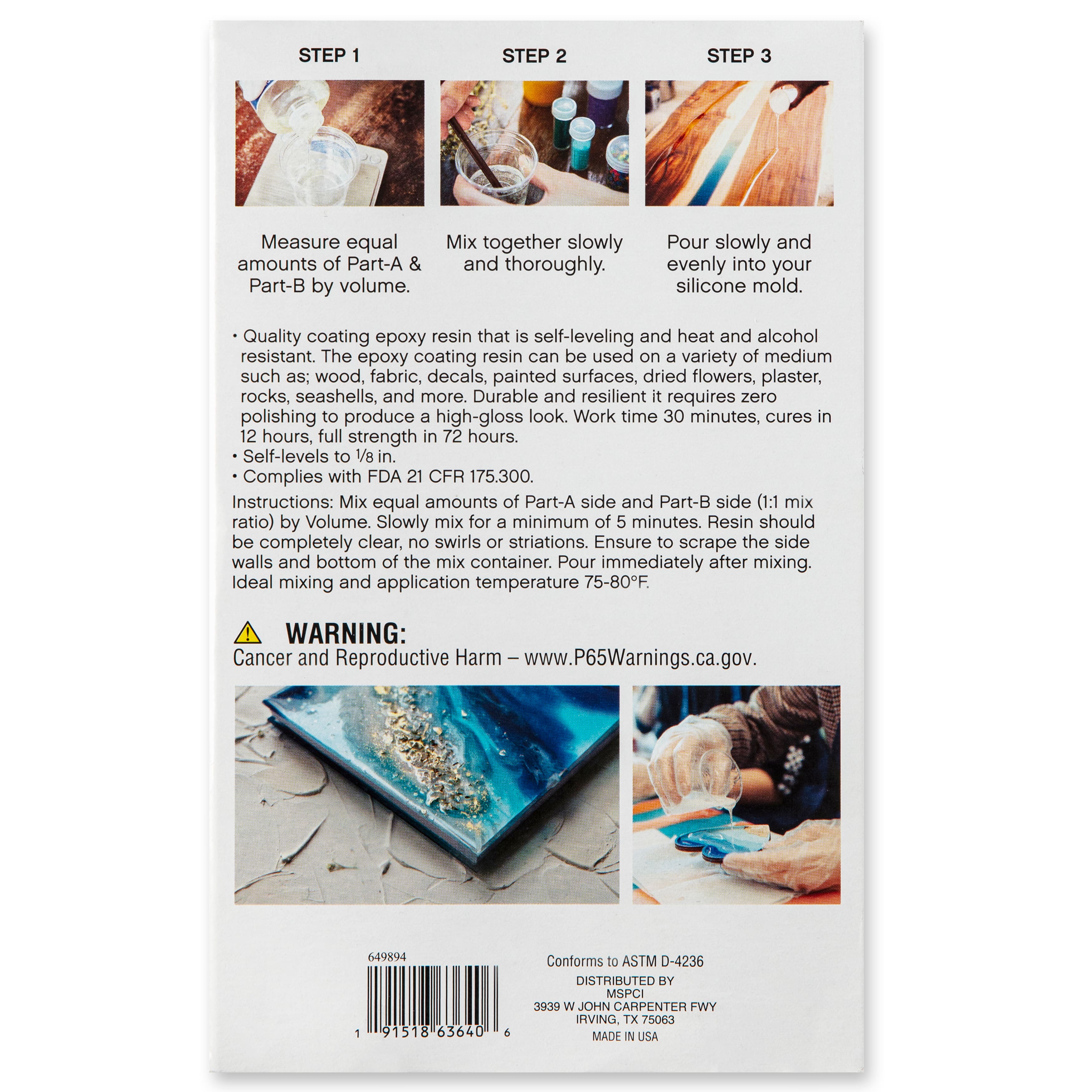 MAS Annie's Art Studio Crafting Epoxy Resin Kit (24oz) | 2-Part Clear Resin  and Hardener | Casting Resin and Top Coat | for Art Resin Epoxy Projects