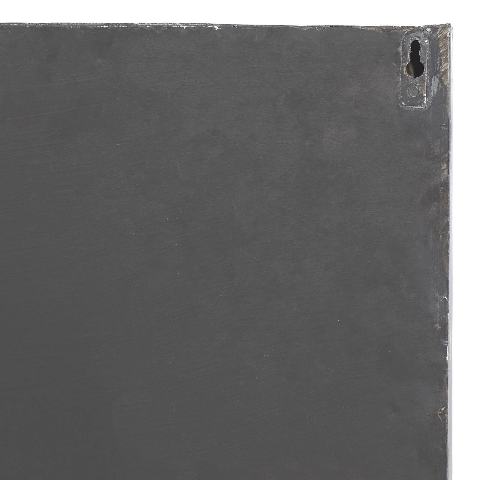 36" Gray Metal Industrial Memo Board Metal Wall Decor