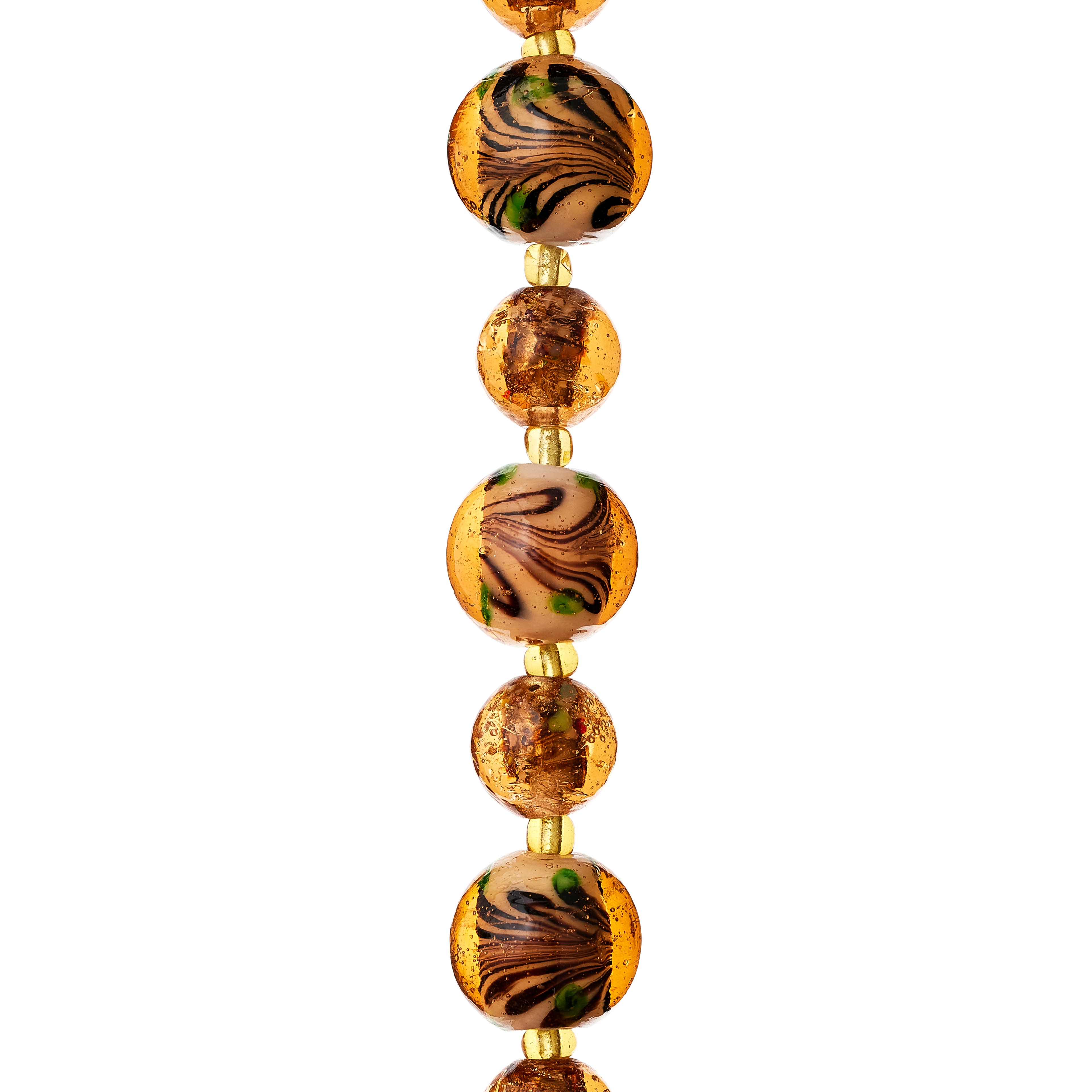12 Pack: Amber Lampwork Glass Beads by Bead Landing™