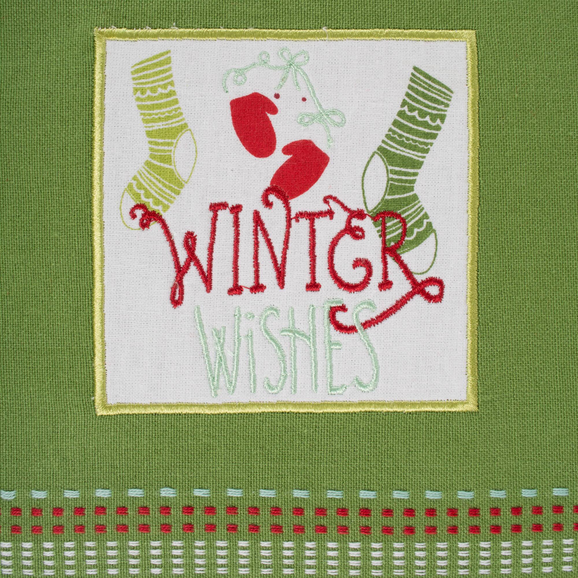 DII® Cozy Christmas Embellished Dishtowel Set