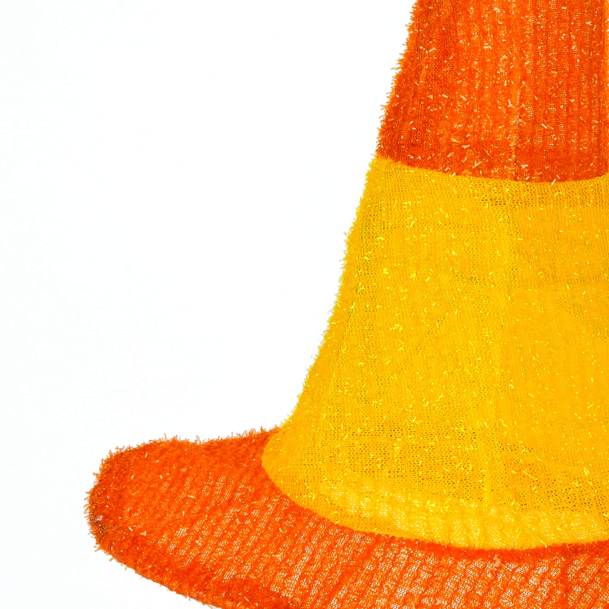 23&#x22; Pre-Lit Candy Corn Witch&#x27;s Hat Garden Stakes