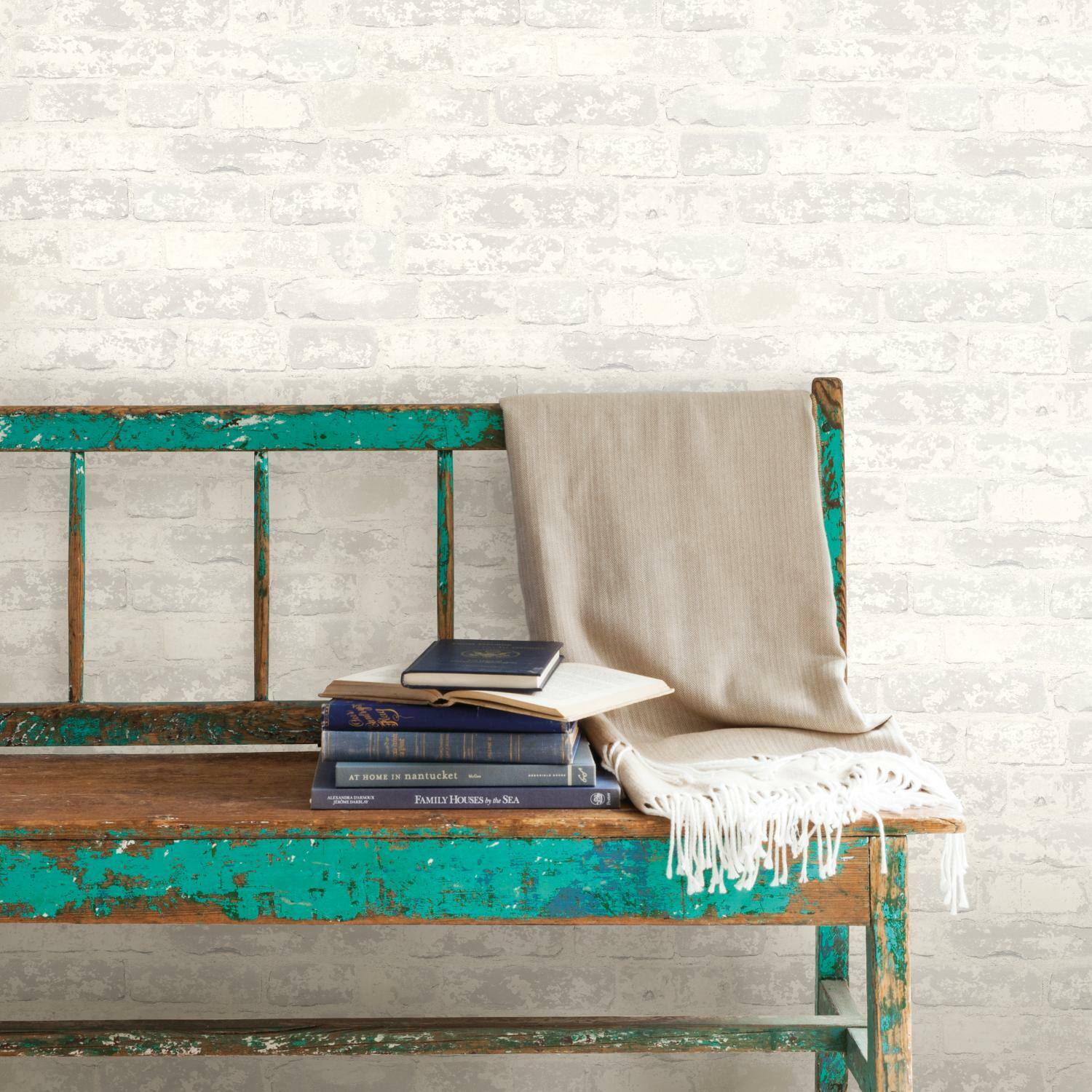 RoomMates Stuccoed Brick Peel & Stick Wallpaper