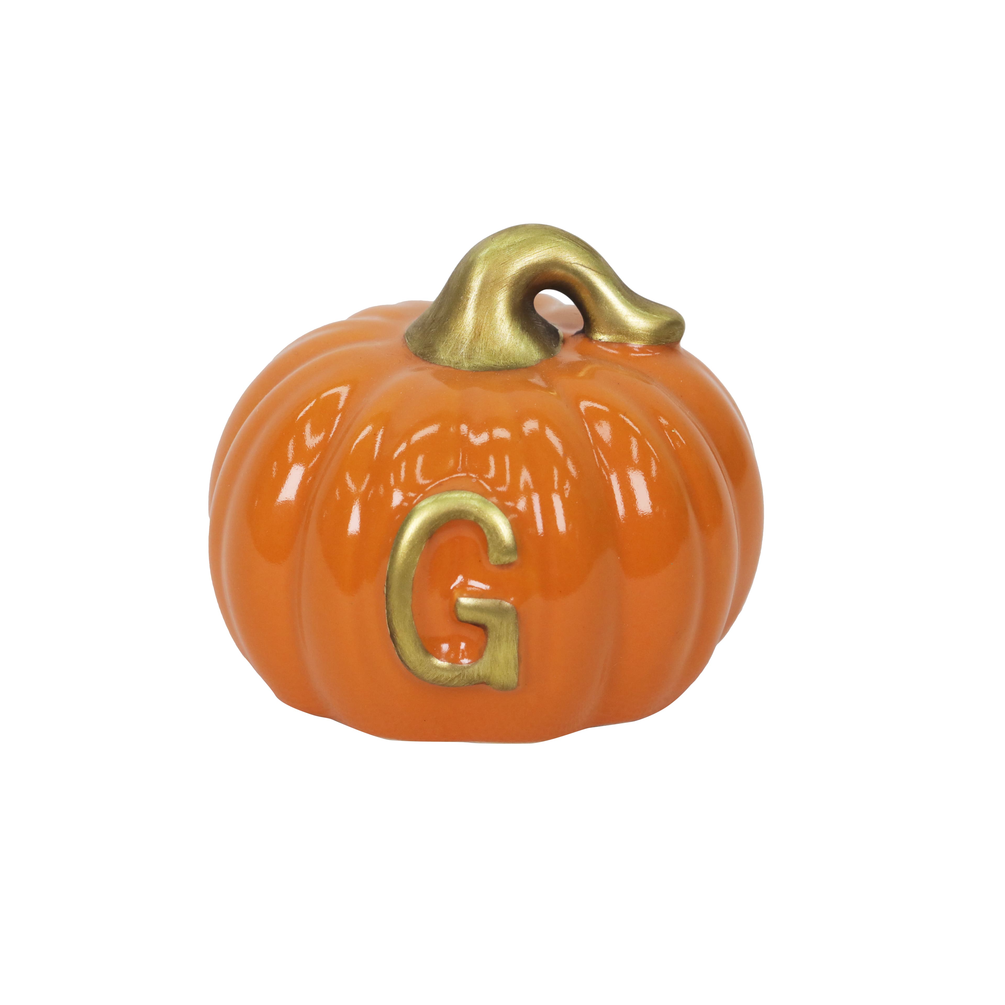 3&#x22; Ceramic Pumpkin Monogram D&#xE9;cor by Ashland&#xAE;