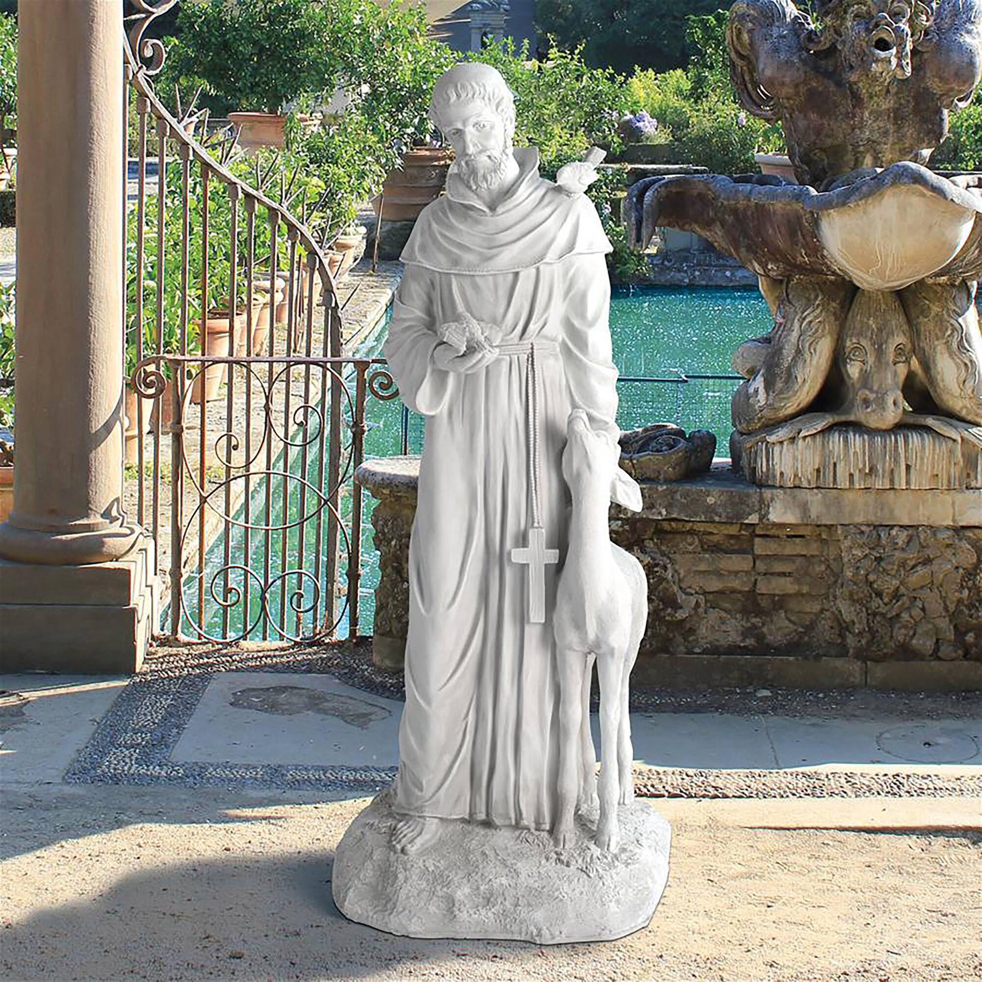 Design Toscano 3ft. Saint Francis of Assisi Patron Saint of Animals Garden Statue