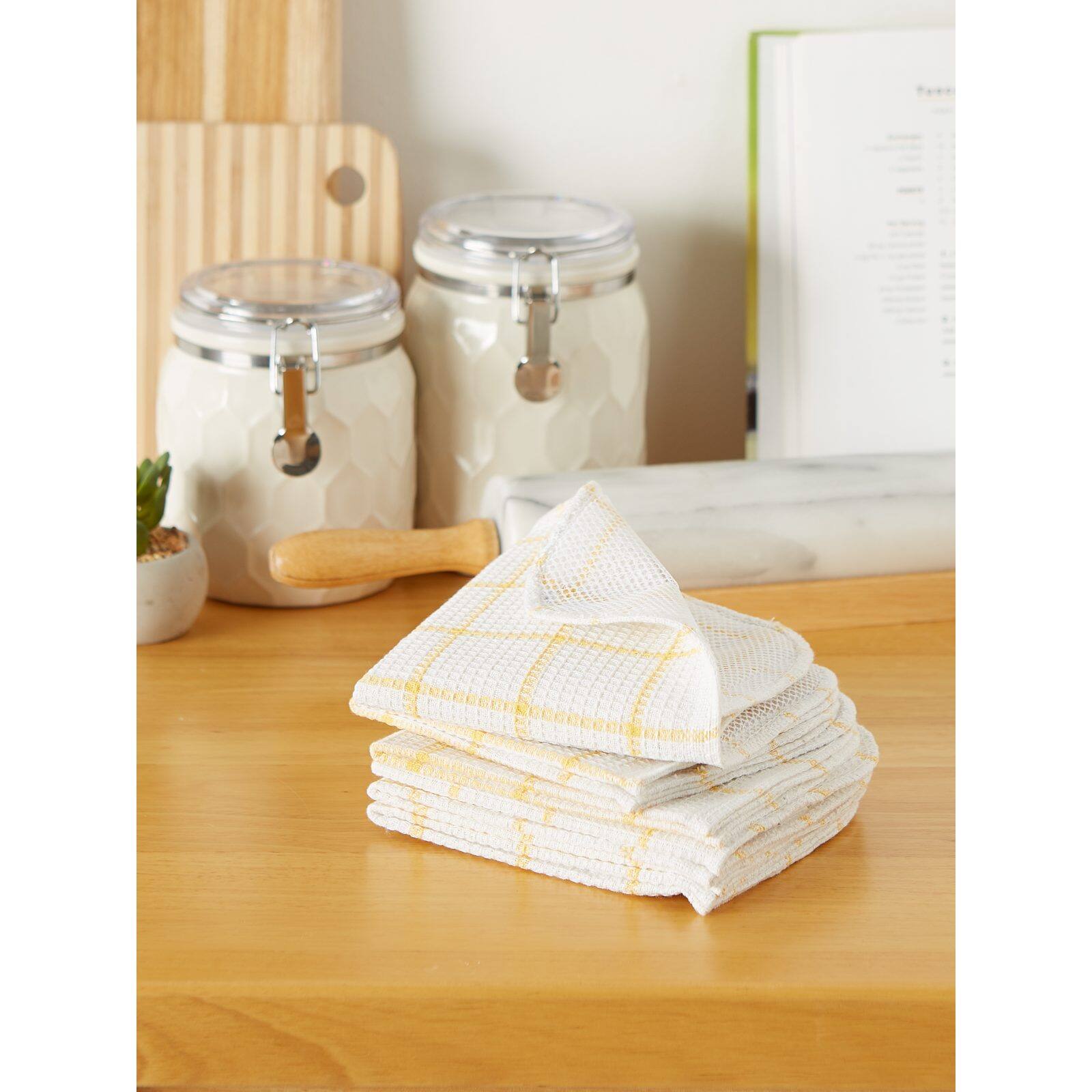 DII&#xAE; Yellow Scrubber Dishcloths, 6ct.
