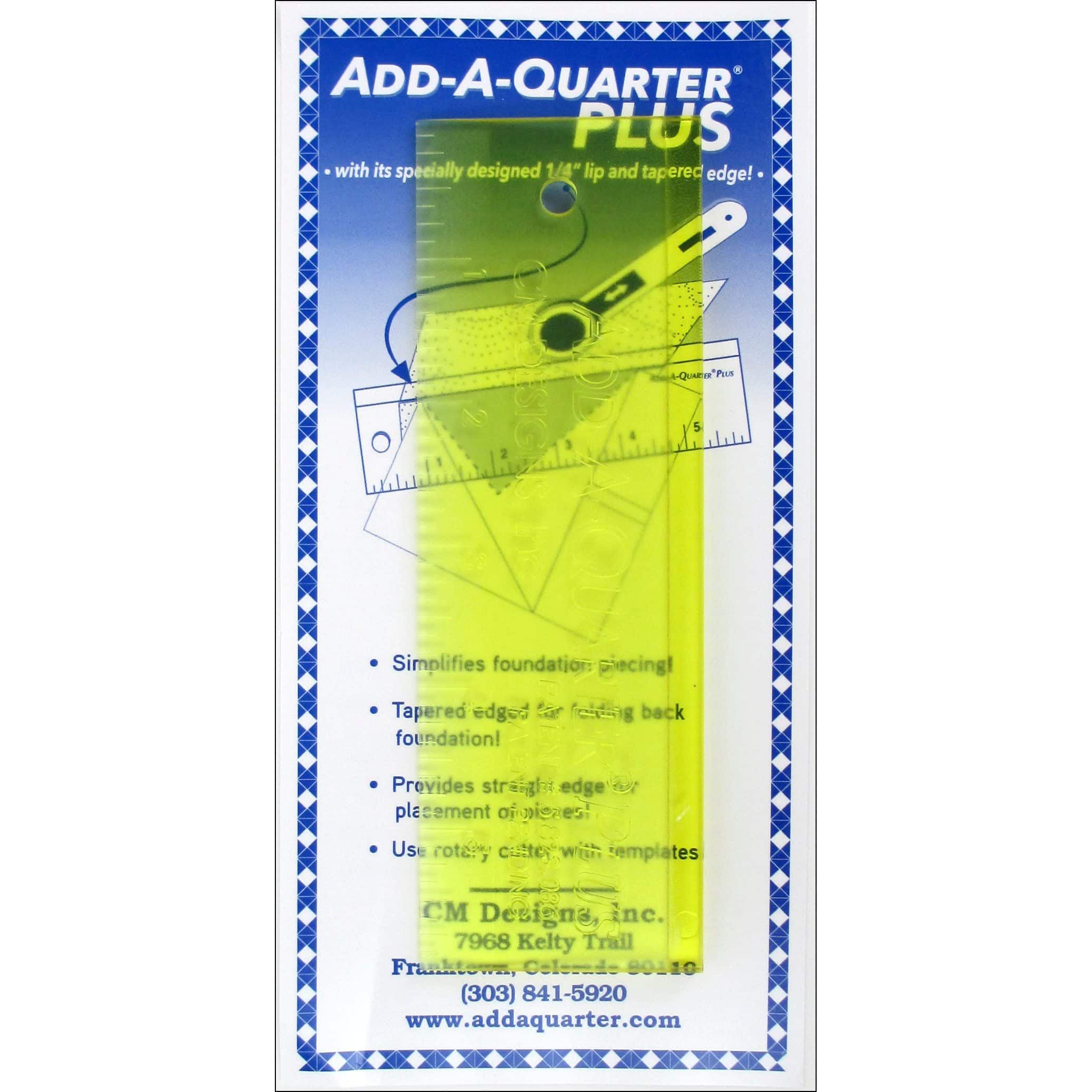 CM Designs 6 Add-A-Quarter Plus Ruler