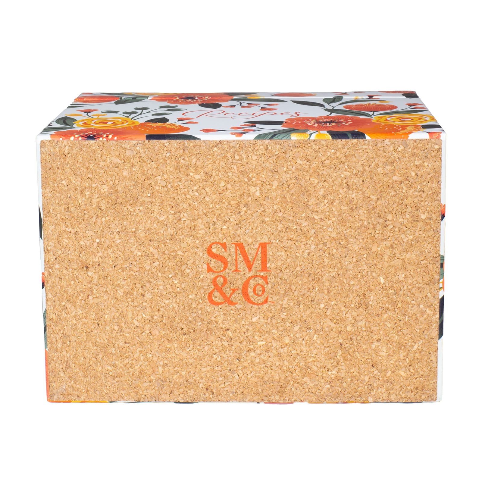 Steel Mill &#x26; Co.&#xAE; Orange Floral Recipe Box