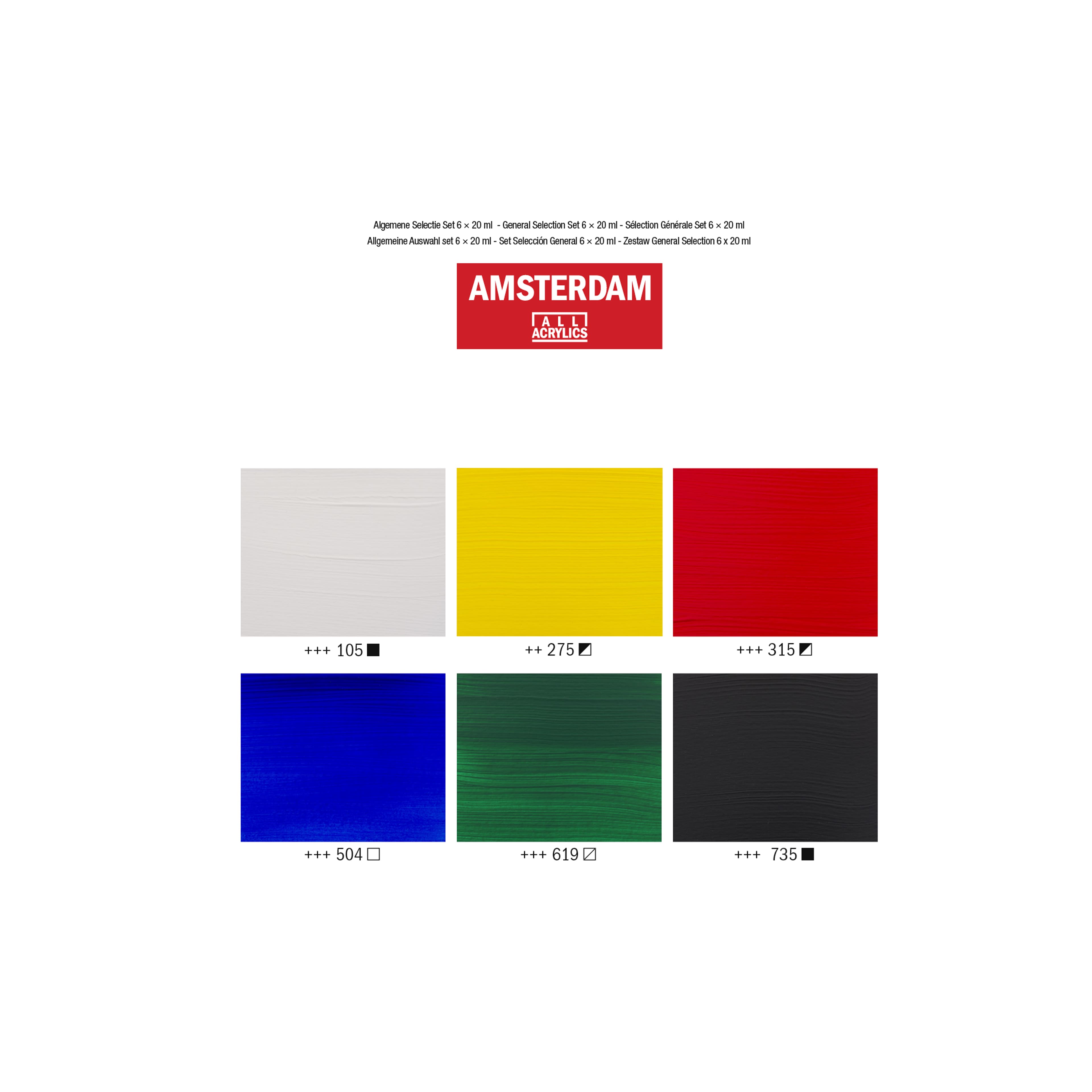 Amsterdam Acrylic Standard Series Paint Set 12x20milliliter