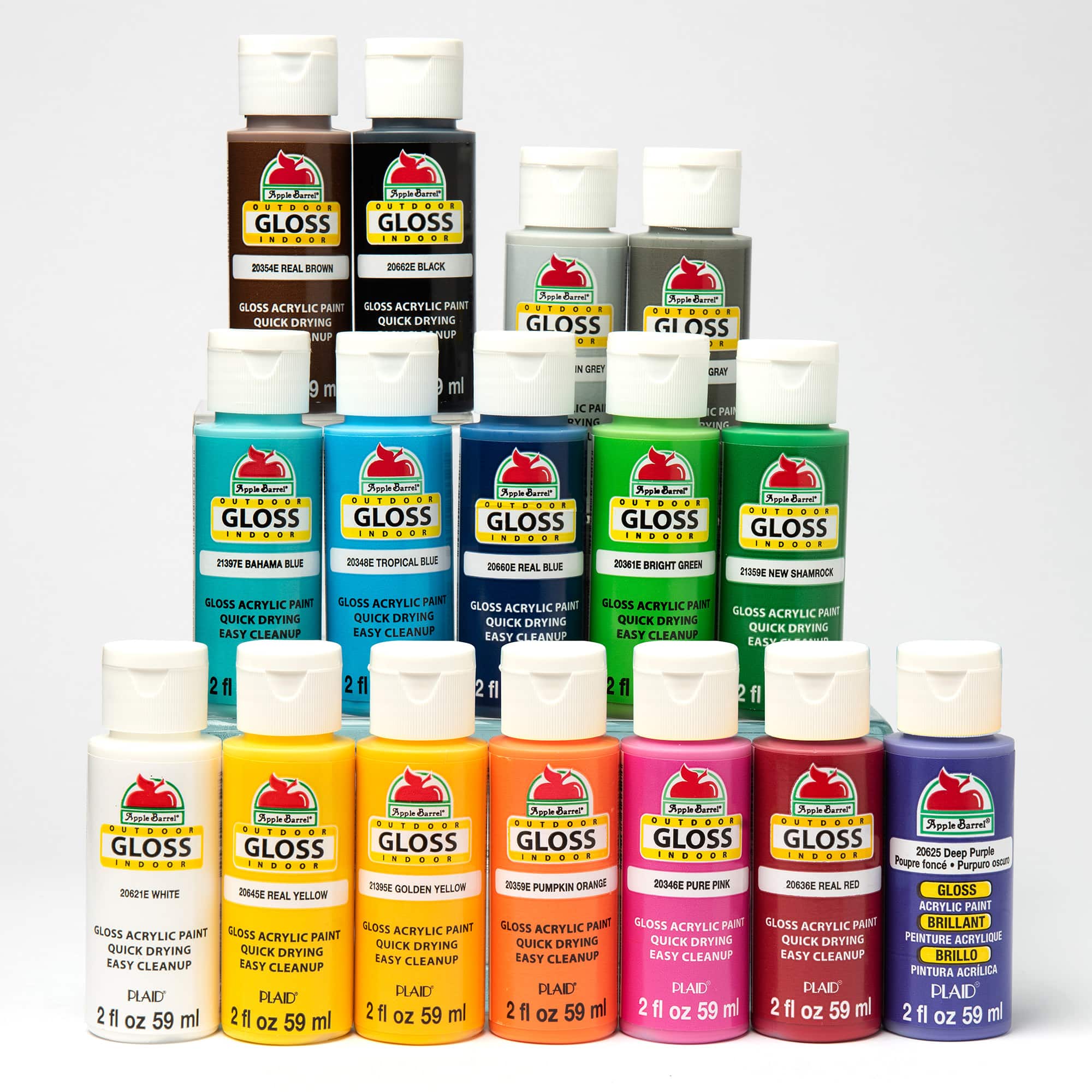 Apple Barrel® Gloss Acrylic Craft Paint 16 Color Set