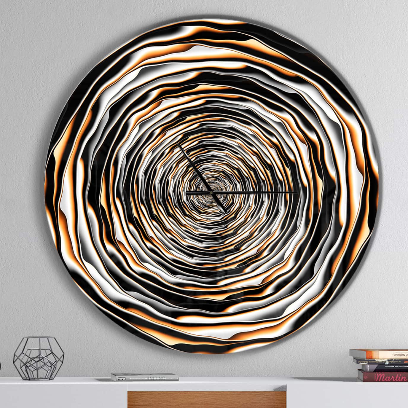 Designart &#x27;Fractal Rotating Modern Wall Clock