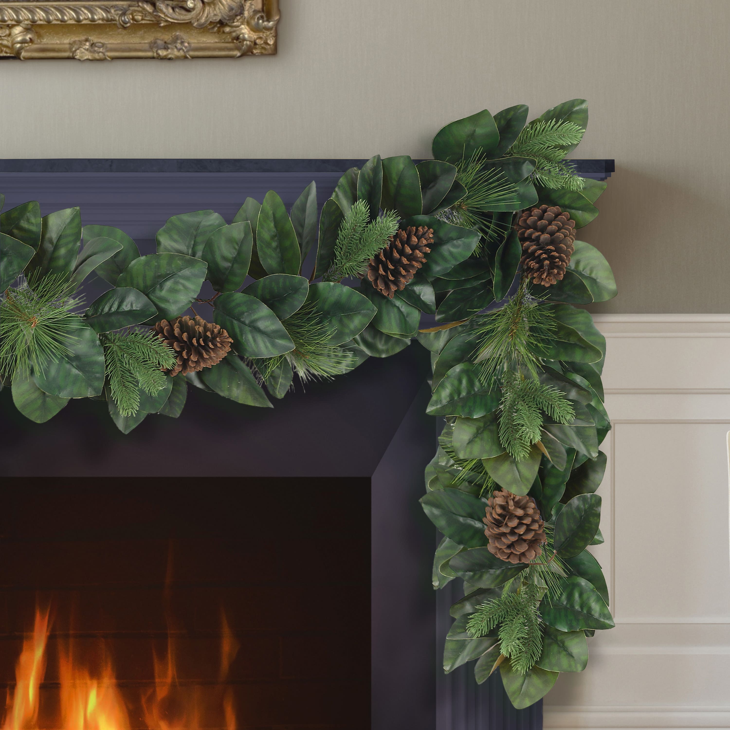 6ft. Magnolia Leaves &#x26; Pinecone Garland