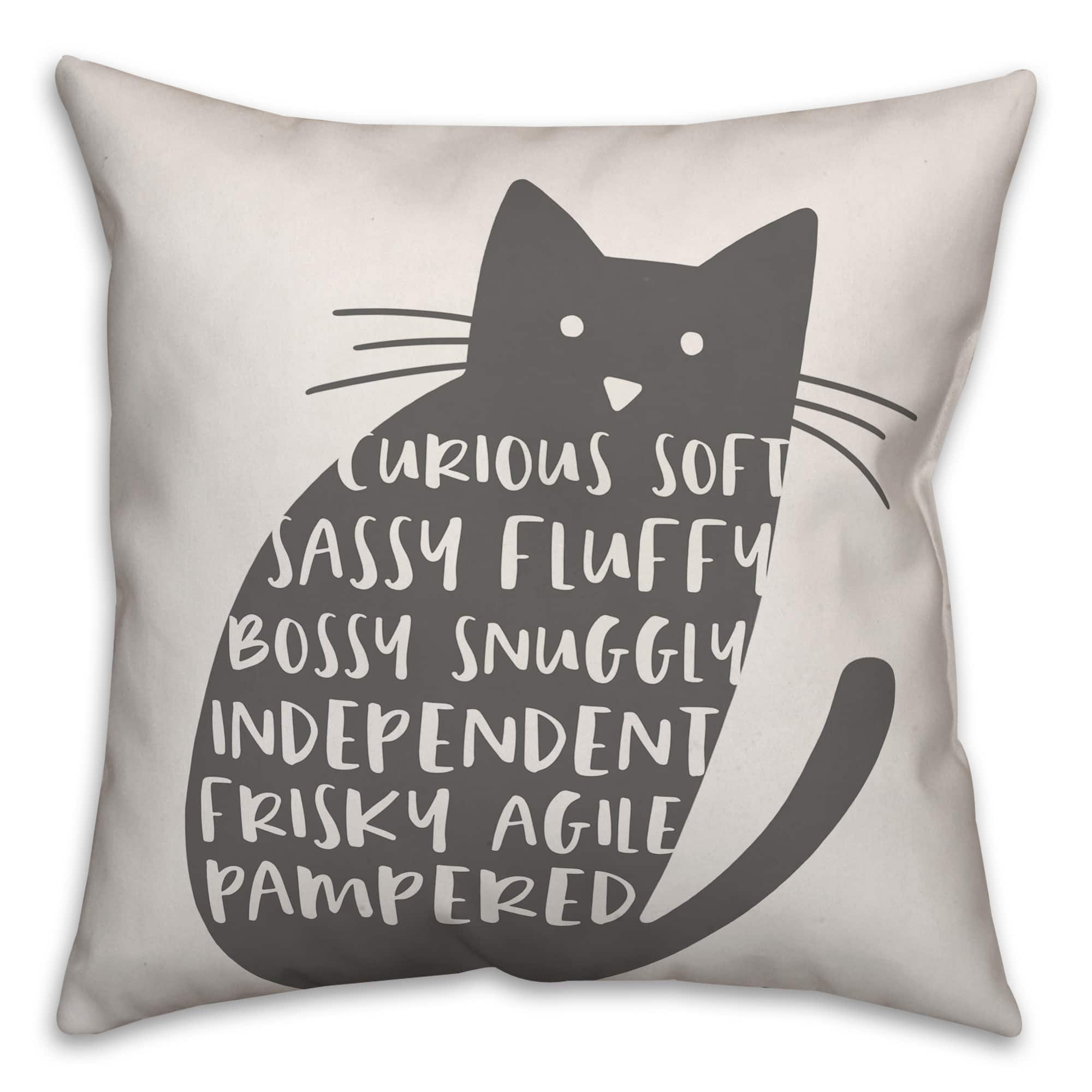 Curious Cat Silhouette Throw Pillow Michaels