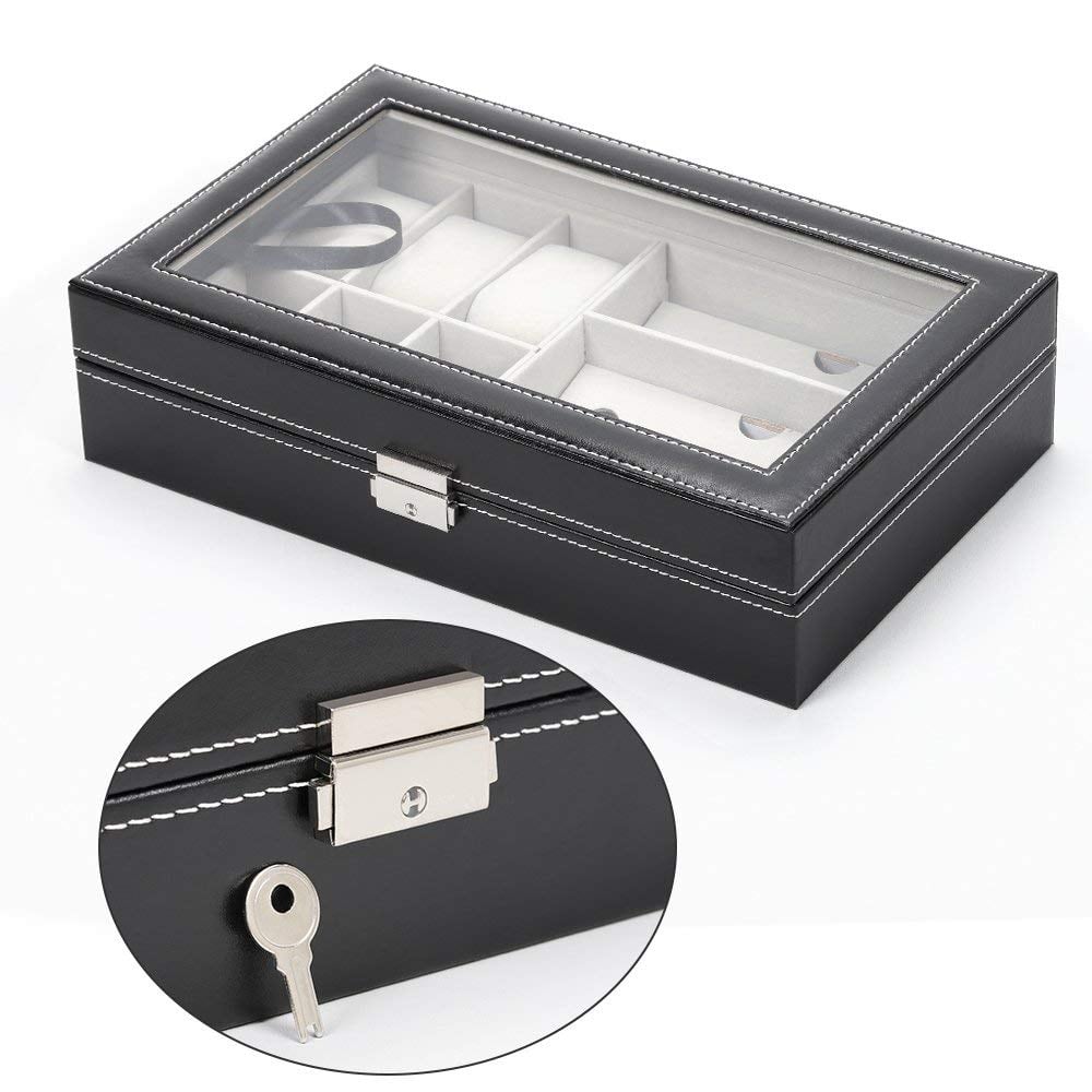 Midnight Black Dark Jewelry Watch Box