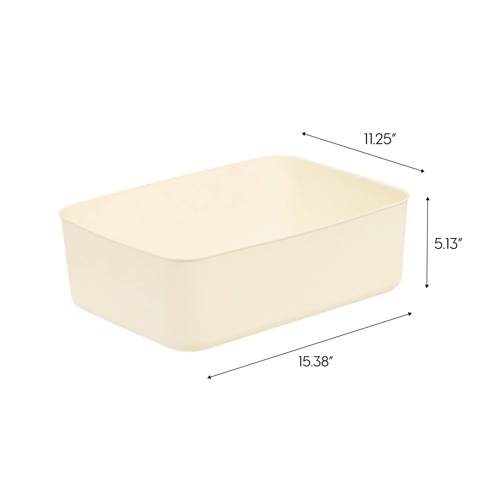 IRIS&#xAE; Medium Cream Nestable Storage Organizer Bins, 4ct.