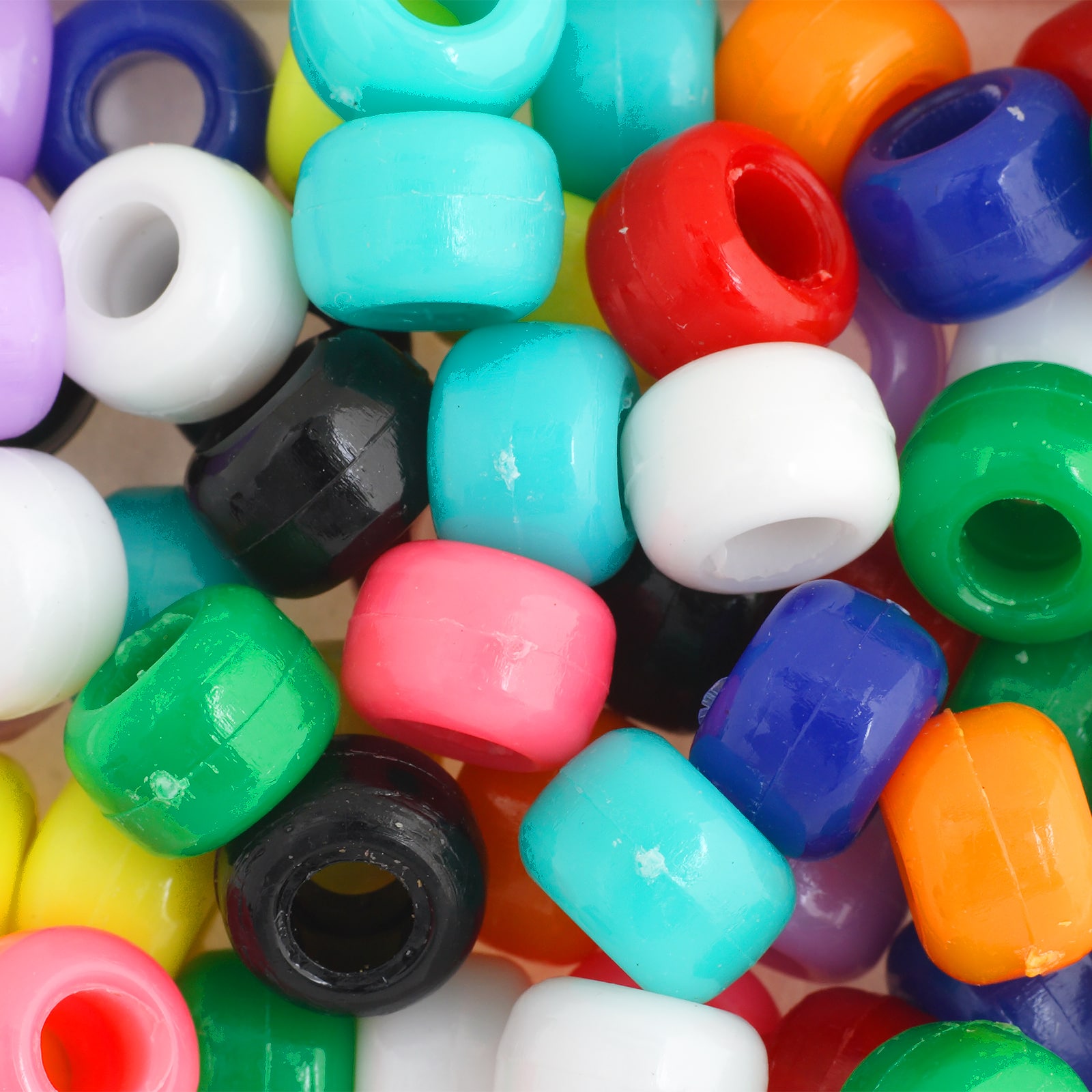 John Bead 9mm Assorted Opaque Plastic Pony Beads, 1,000ct.