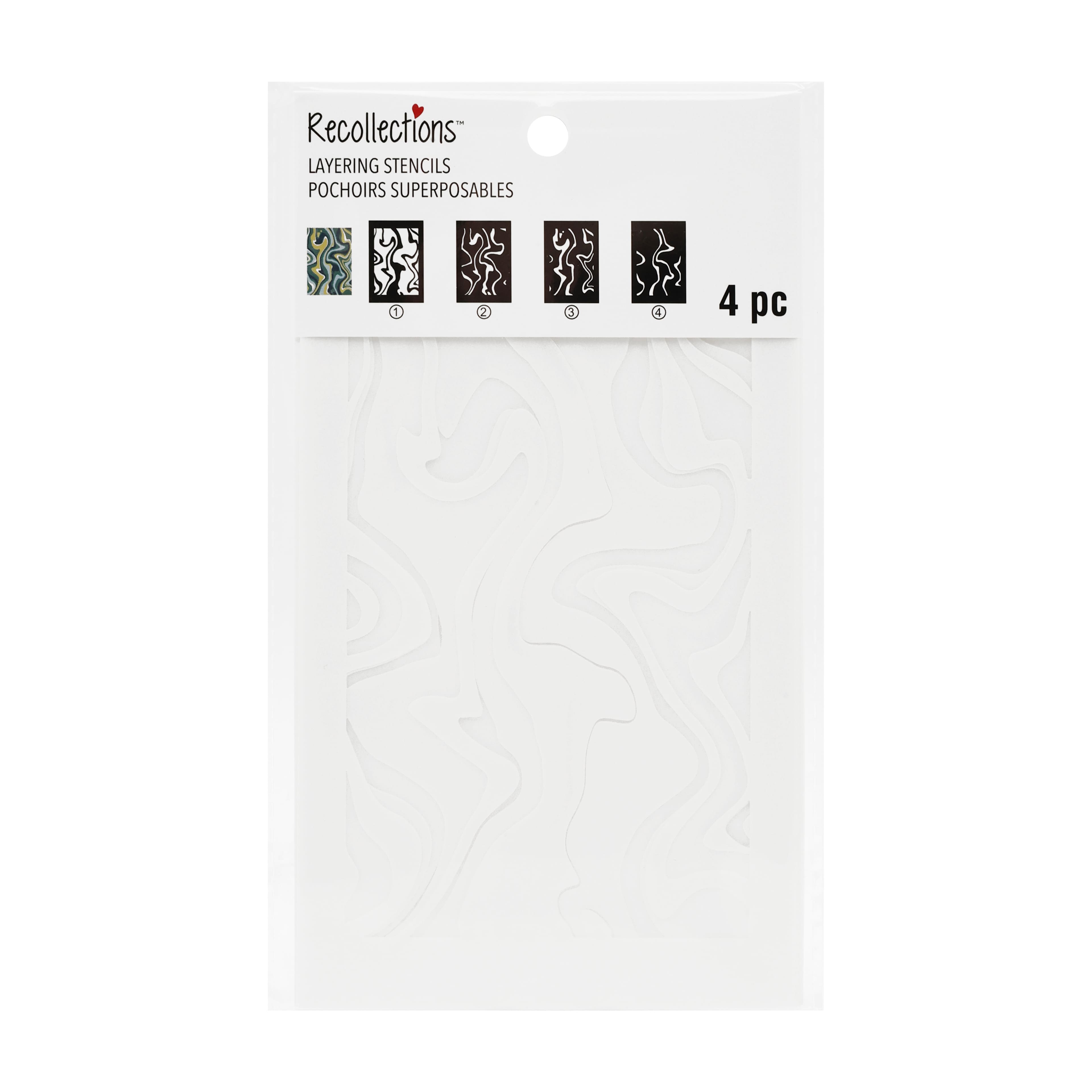 4" x 6" Marble Print Layering Stencil Set by Recollections™