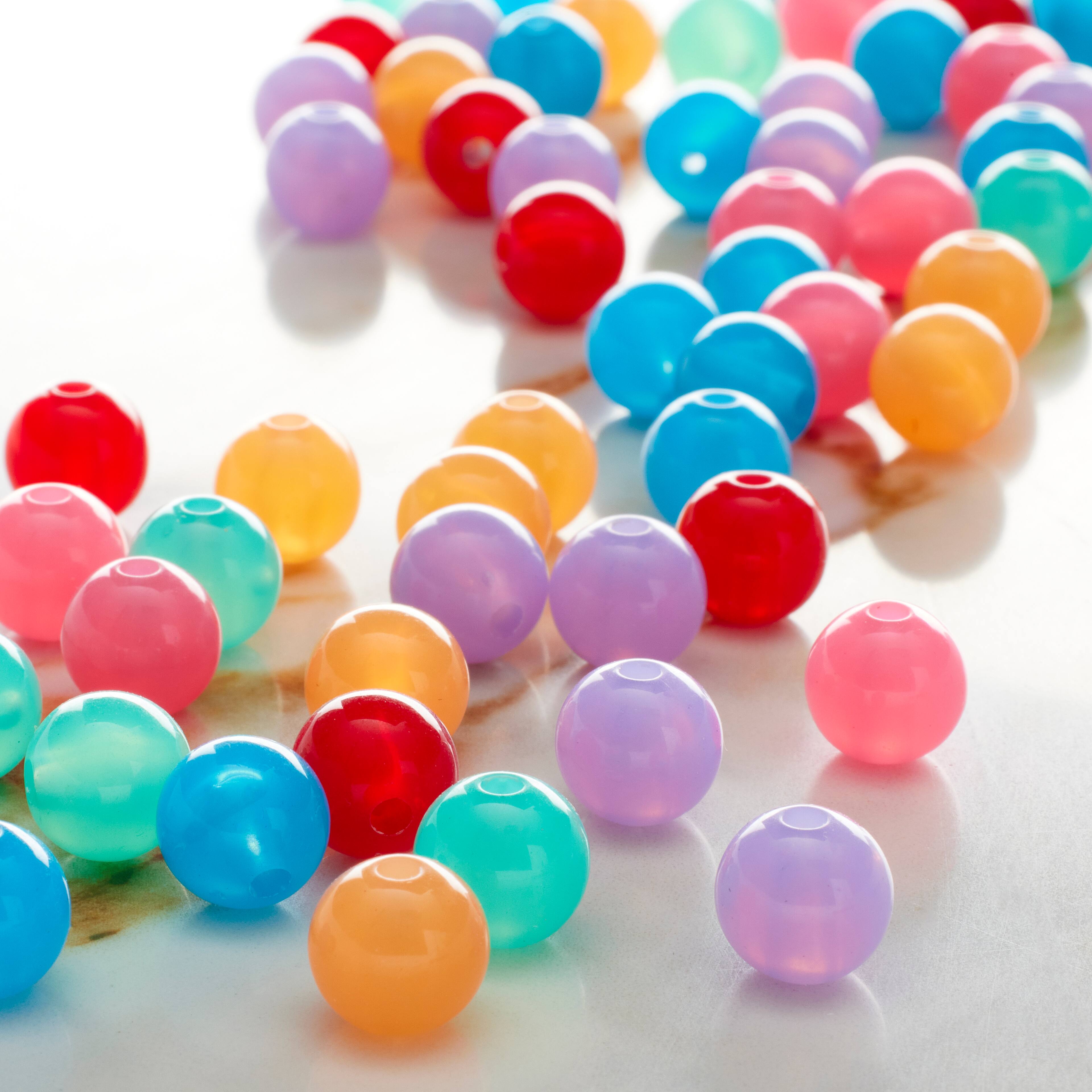 12 Pack: Mixed Jelly Craft Beads, 10mm by Bead Landing™