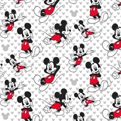 Disney® Relaxed Mickey Mouse Cotton Fabric | Michaels