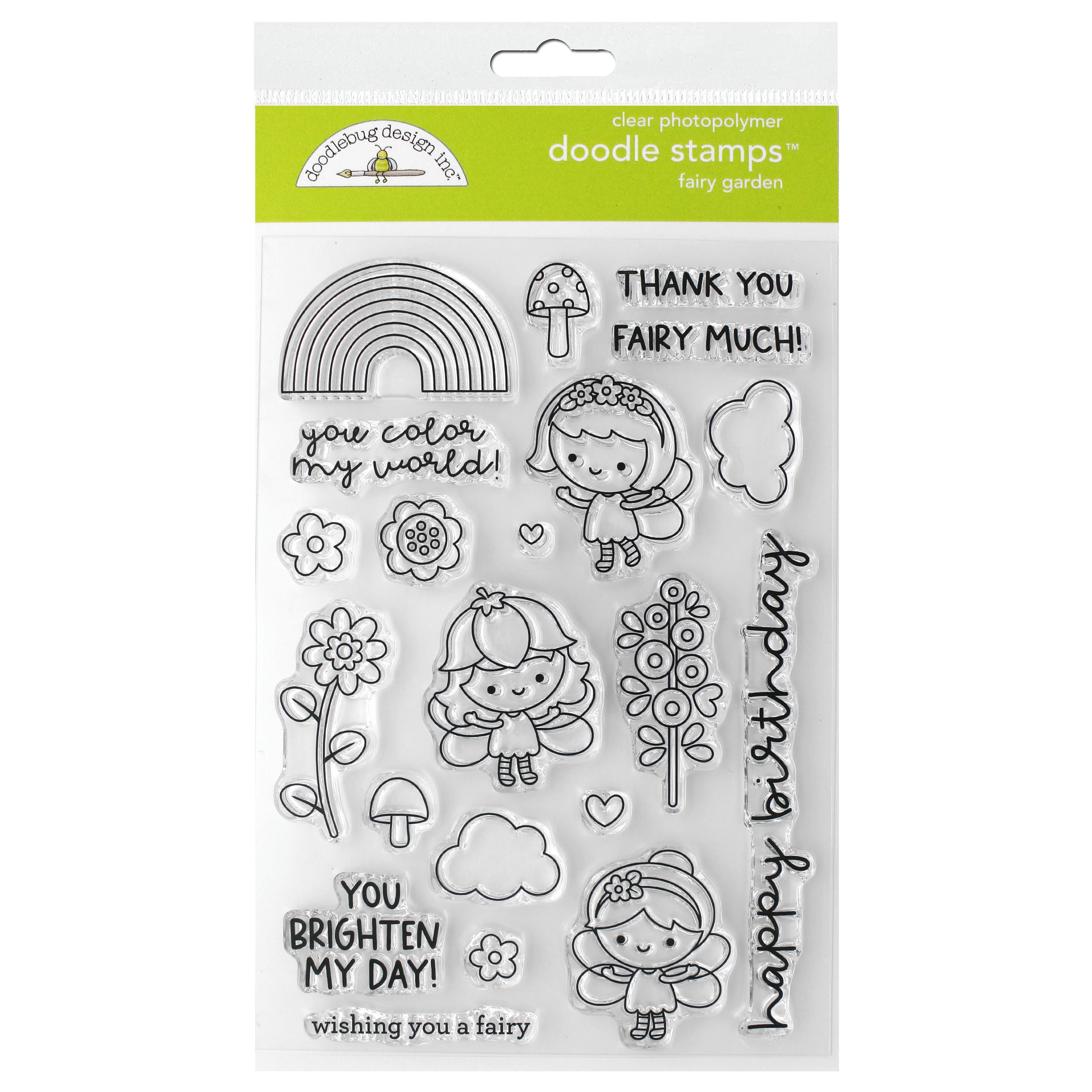 Doodlebug Design Inc.&#xAE; Collection Fairy Garden Doodle Stamps