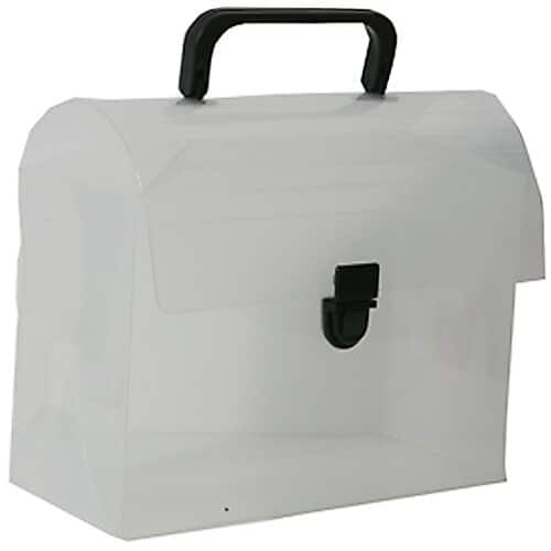 JAM Paper Clear 6" x 9" Plastic Art Case Lunchbox